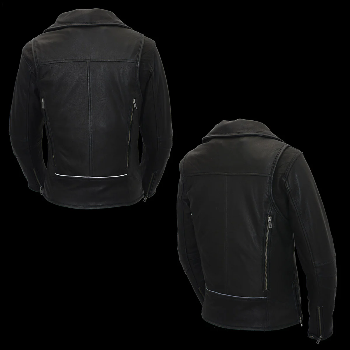 Milwaukee Leather MLL2581 Women's Black 'Classic' Leather Lightweight Long Length Vented Jacket - Image 5