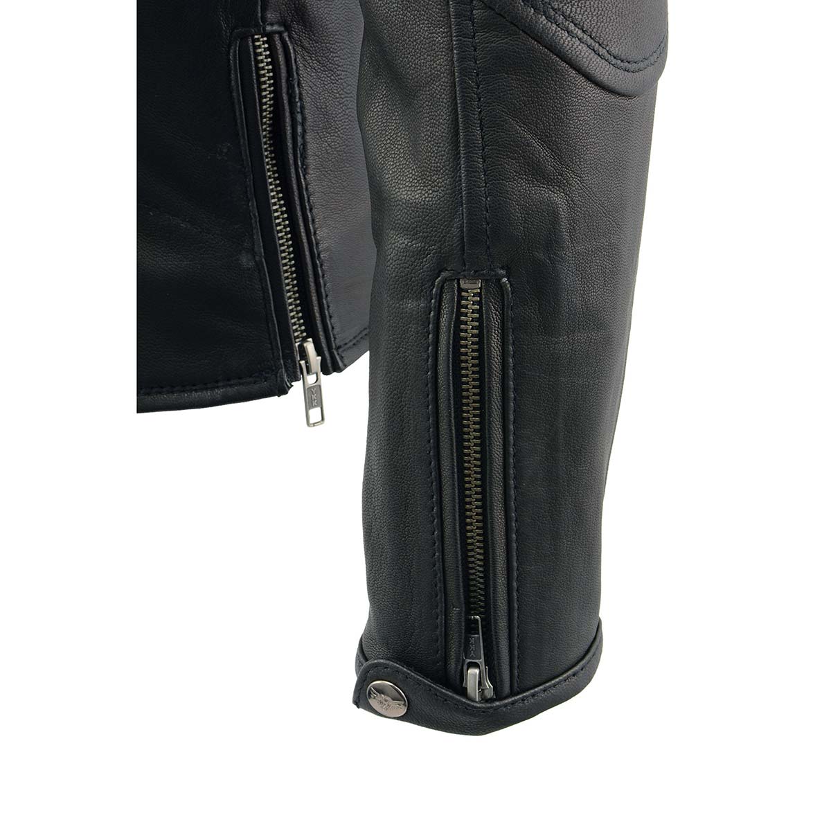 Milwaukee Leather MLL2581 Women's Black 'Classic' Leather Lightweight Long Length Vented Jacket - Image 9