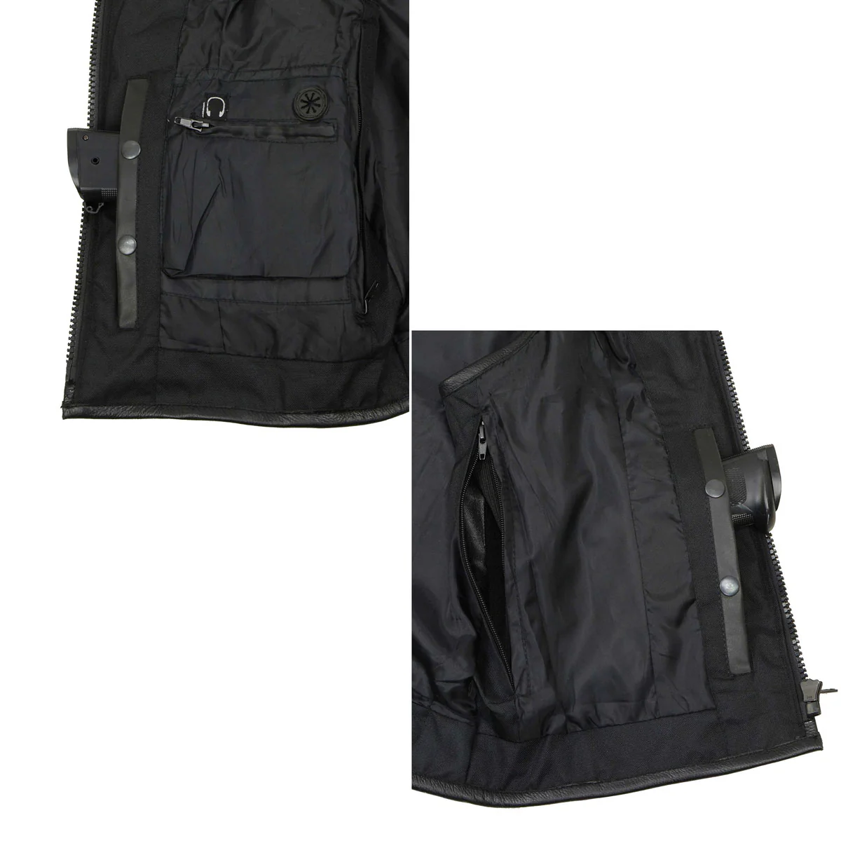 Milwaukee Leather MLL4501 Women's Tactical Swat Style Rider Leather Vest w/ Single Panel Back for Club Patches - Image 8