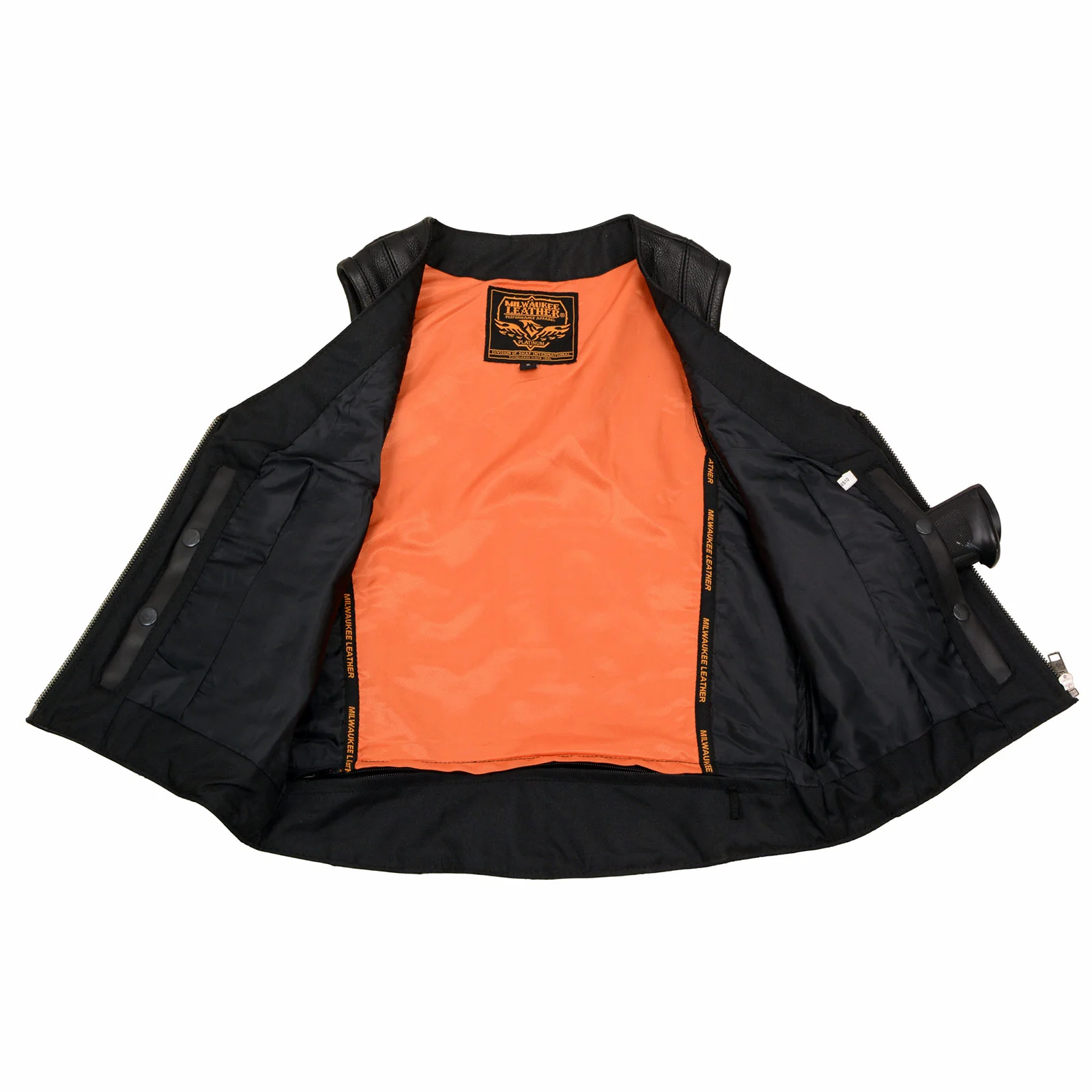 Milwaukee Leather MLL4510 Women's Premium Black Leather Motorcycle Rider Vest w/ Adjustable Side Buckle - Image 5