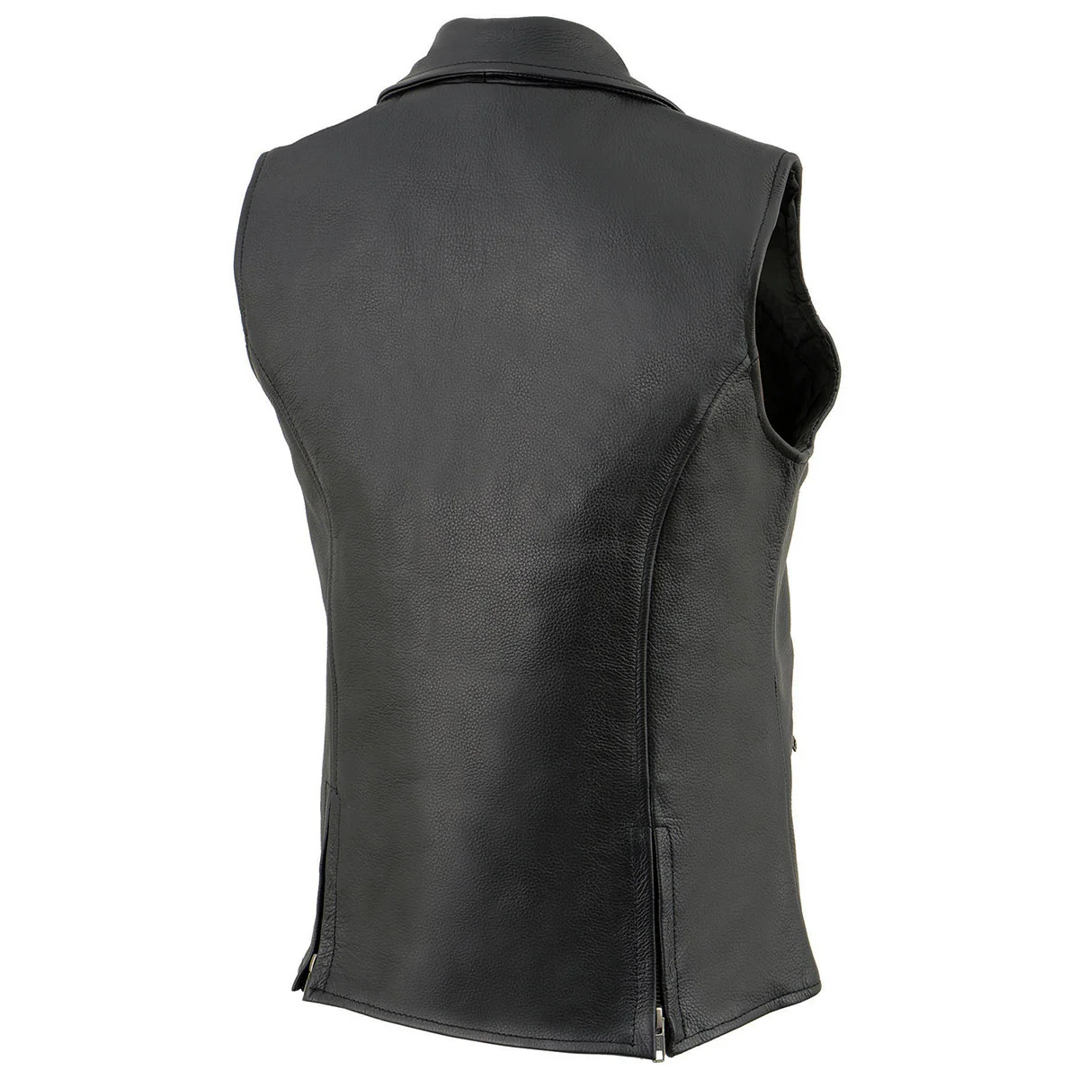 Milwaukee Leather MLL4521 Ladies Black Long Leather Vest with MC Lapel Collar - Image 6