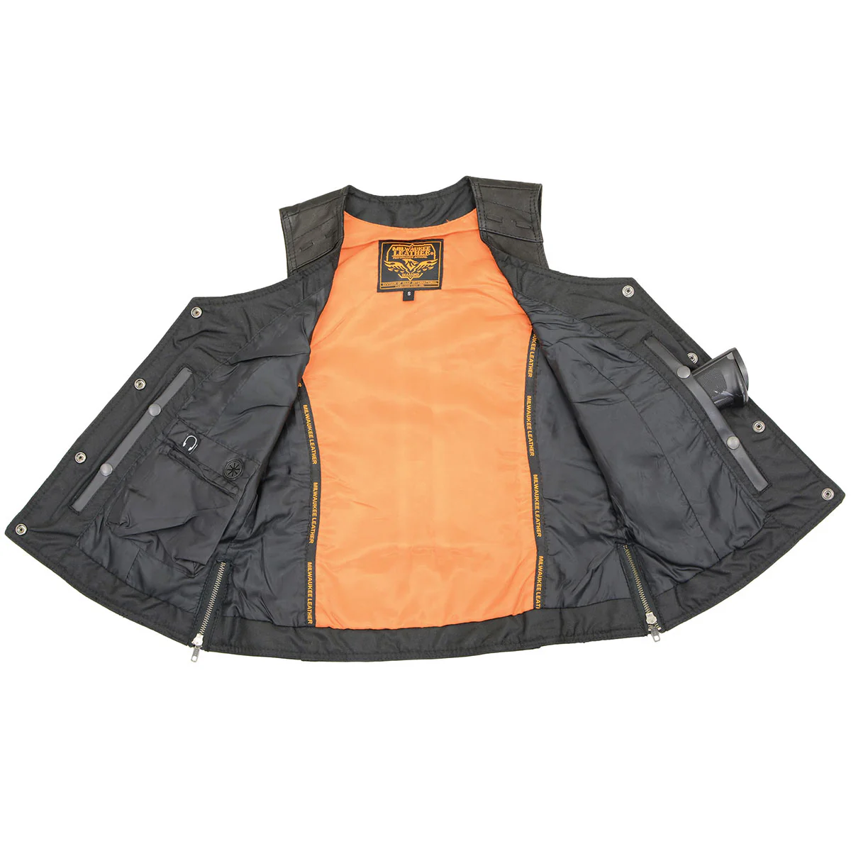 Milwaukee Leather MLL4566 Ladies Fringed Leather Saddle Snap Front Vest - Image 4