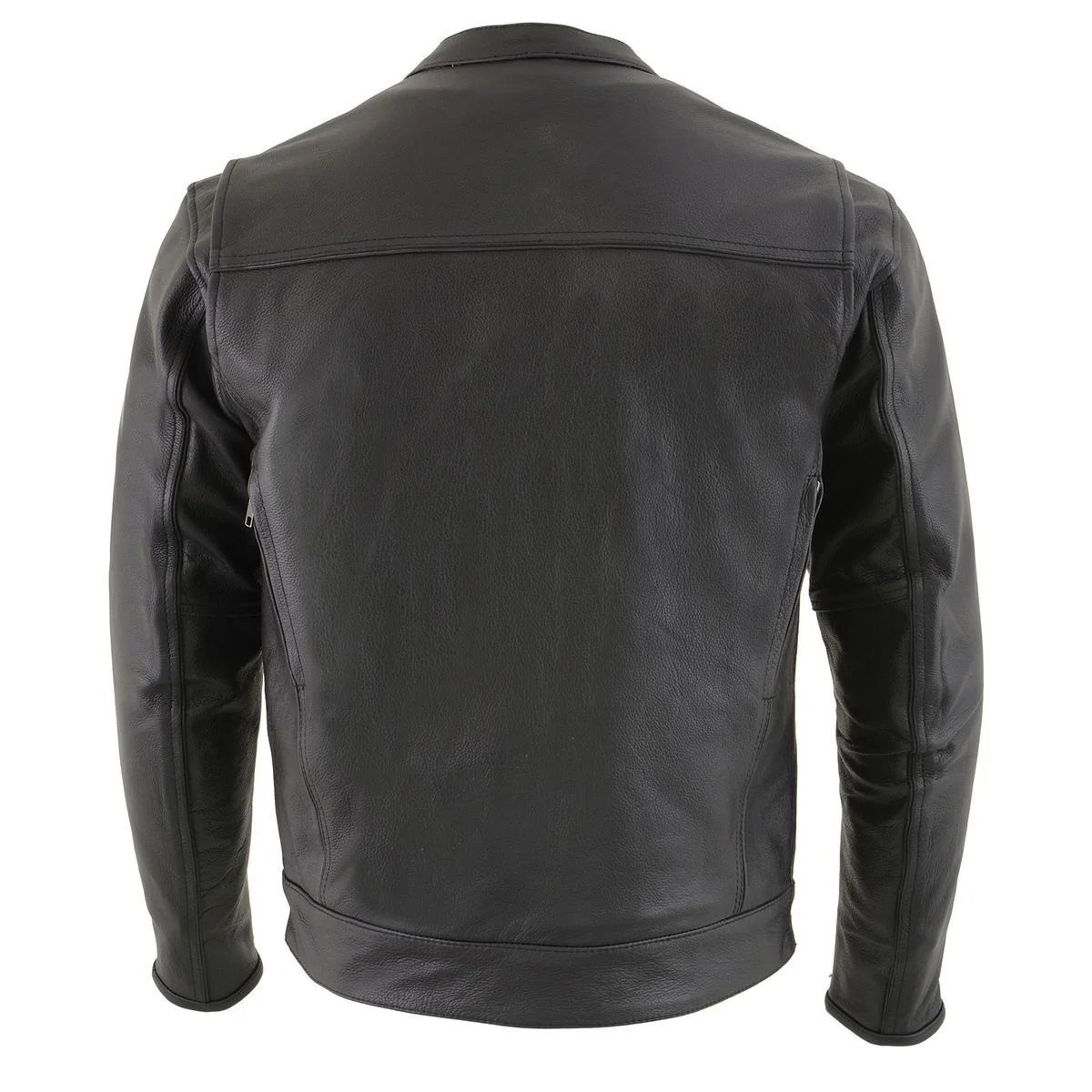 Milwaukee Leather MLM1506 Men's Black Premium Leather Motorcycle Jacket w/ Utility Pockets Cool-Tec Leather Treatement - Image 13