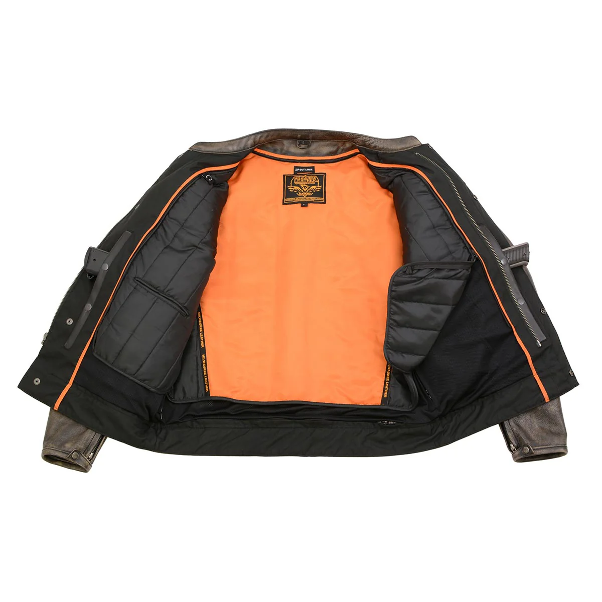 Milwaukee Leather MLM1508 Men's Distressed Brown Premium Leather Motorcycle Rider Jacket - Image 11