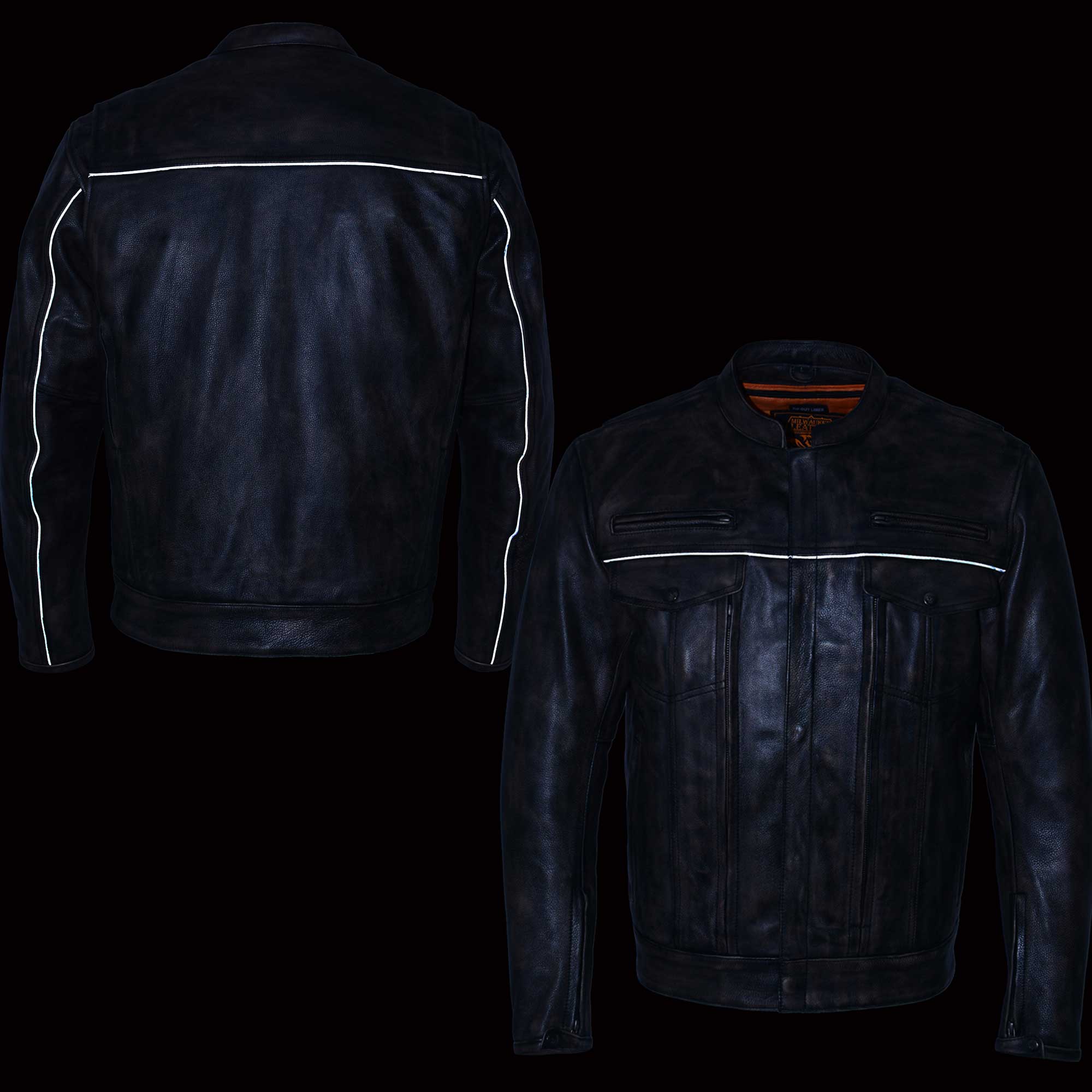 Milwaukee Leather MLM1508 Men's Distressed Brown Premium Leather Motorcycle Rider Jacket - Image 12