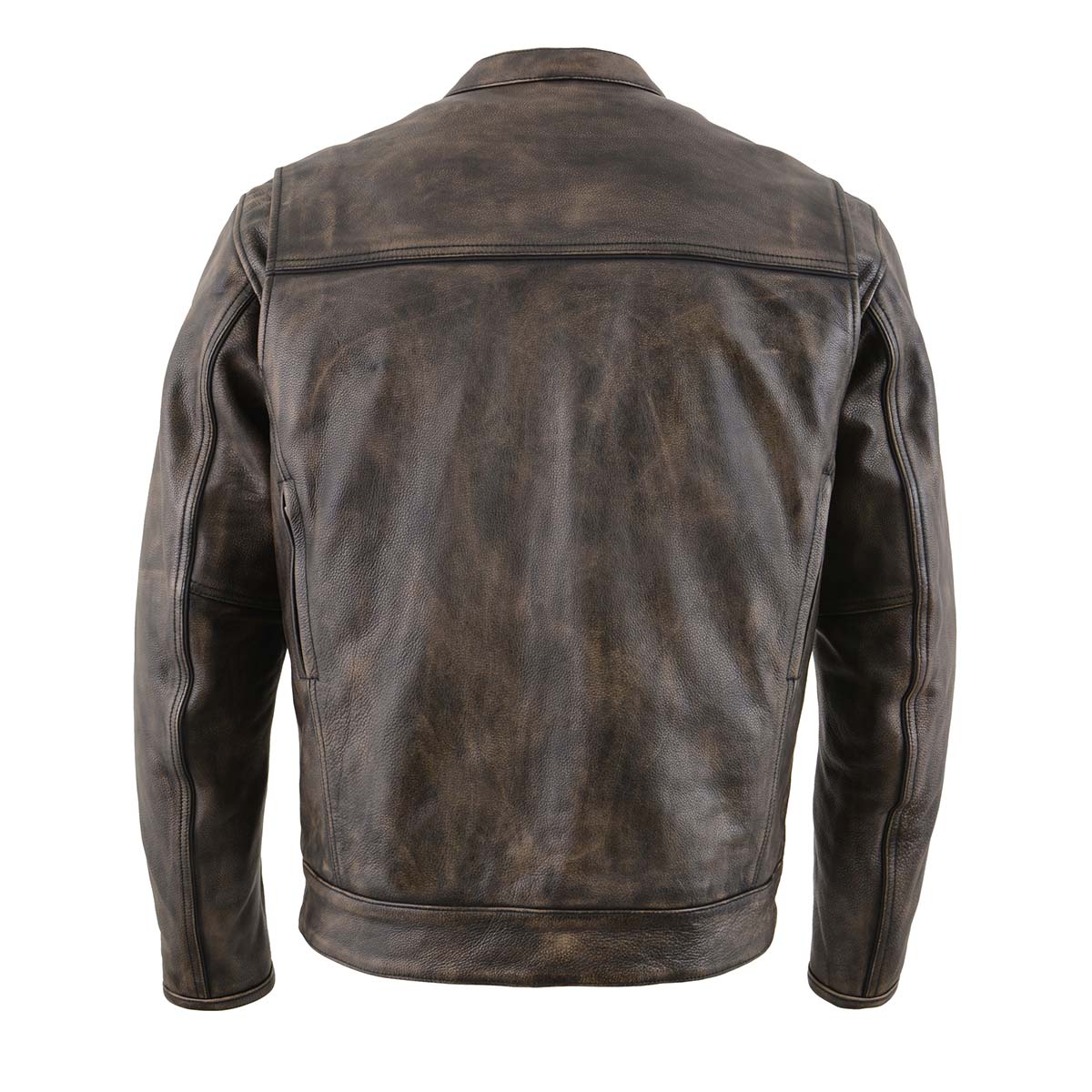 Milwaukee Leather MLM1508 Men's Distressed Brown Premium Leather Motorcycle Rider Jacket - Image 13