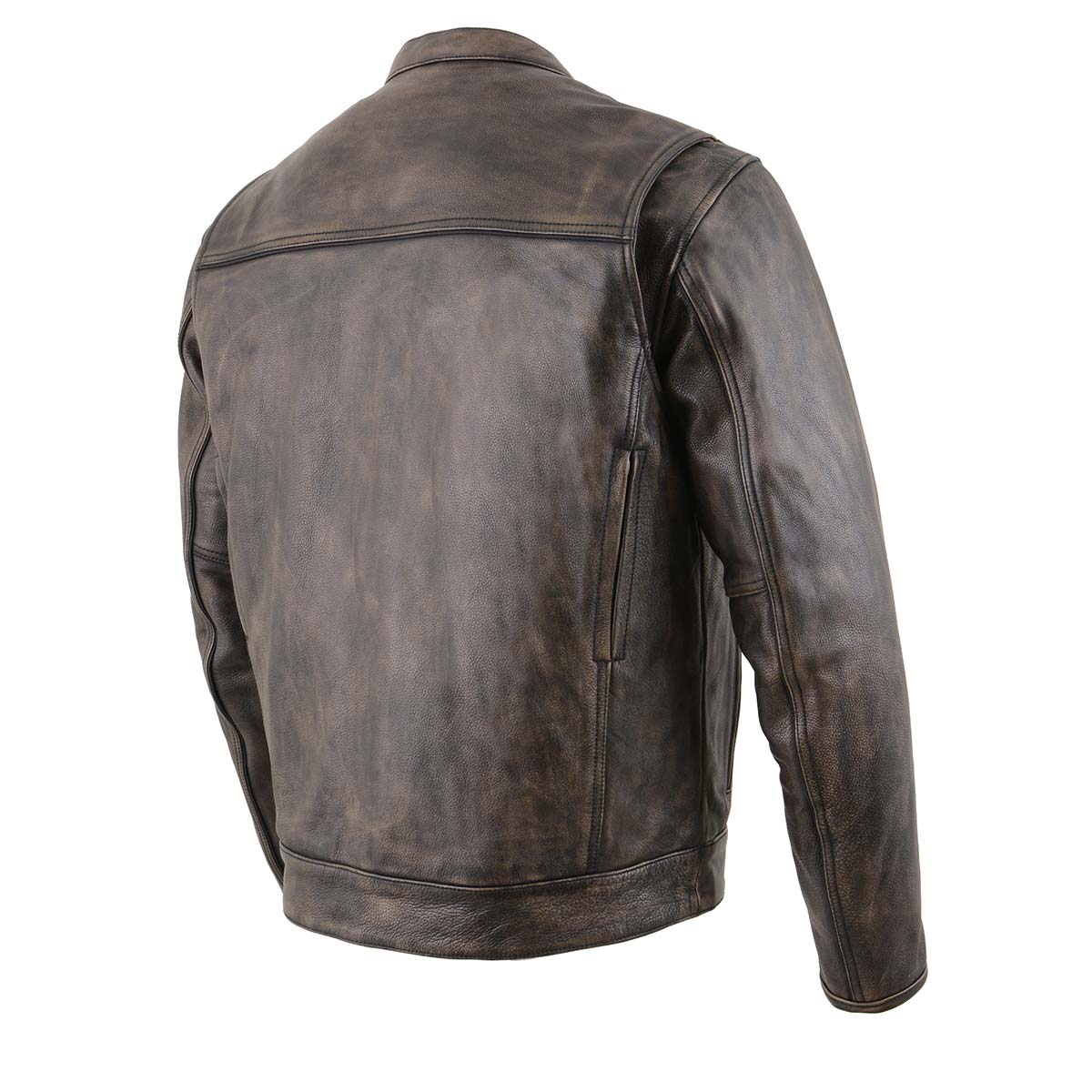 Milwaukee Leather MLM1508 Men's Distressed Brown Premium Leather Motorcycle Rider Jacket - Image 14