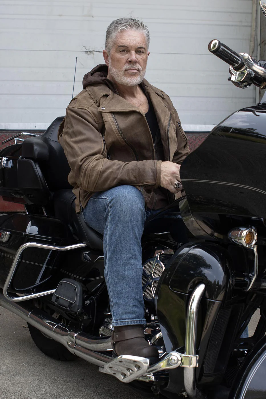 Milwaukee Leather MLM1511 Men's 'Vagabond' Vintage Crazy Horse' Brown Leather Jacket w/ Removable Hoodie - Image 10