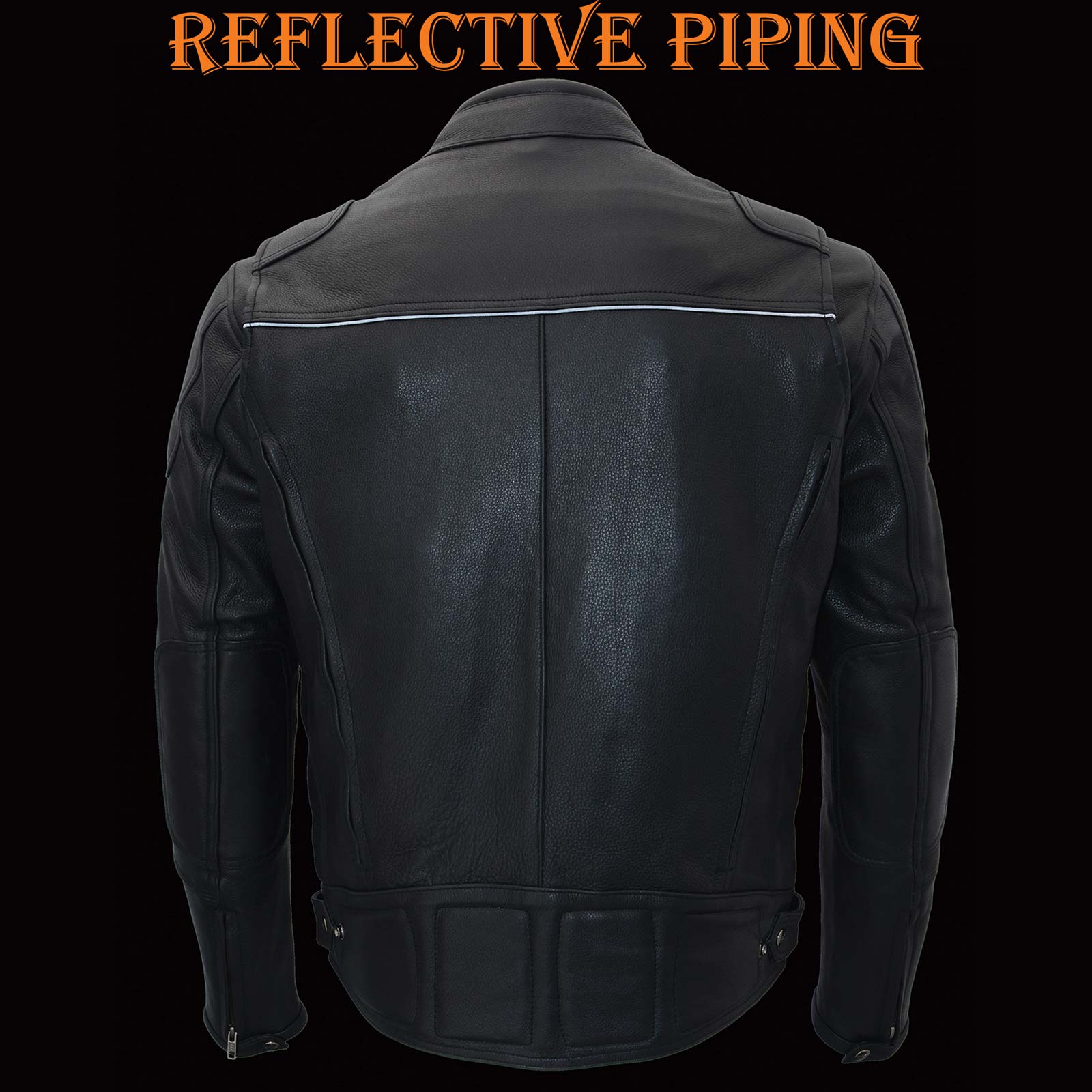 Milwaukee Leather MLM1514SET All Season Black Premium Leather Motorcycle Riders Jacket w/ Heated and Cool-Tec Technology - Image 12