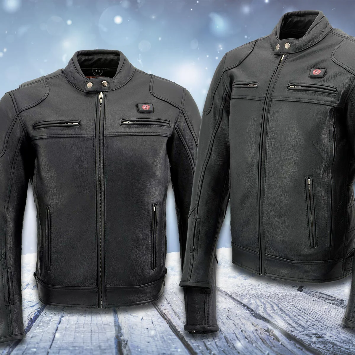 Milwaukee Leather MLM1514SET All Season Black Premium Leather Motorcycle Riders Jacket w/ Heated and Cool-Tec Technology - Image 14