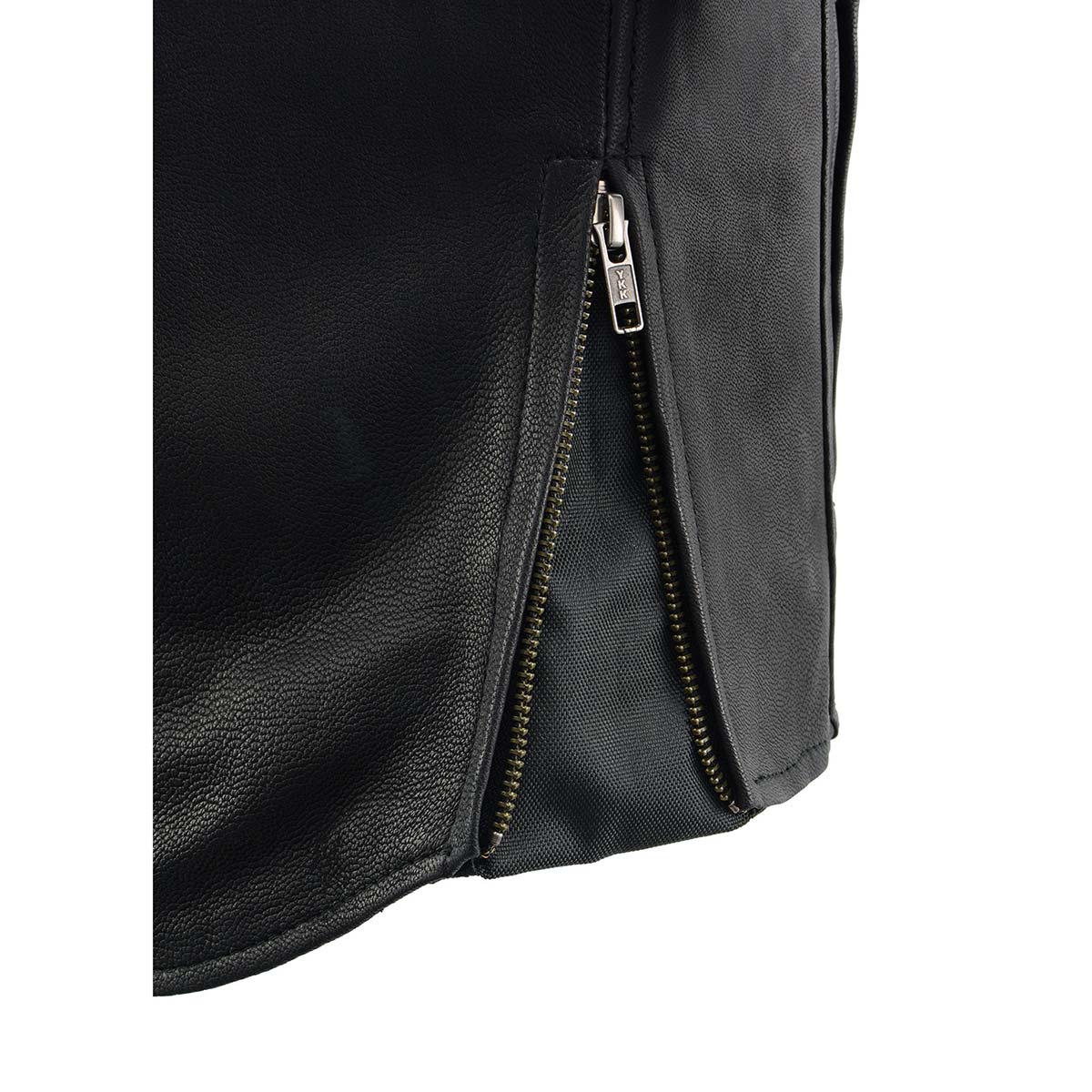 Milwaukee Leather MLM1525 Men's ‘Crossover’ Black Leather Lightweight MC Jacket - Image 10