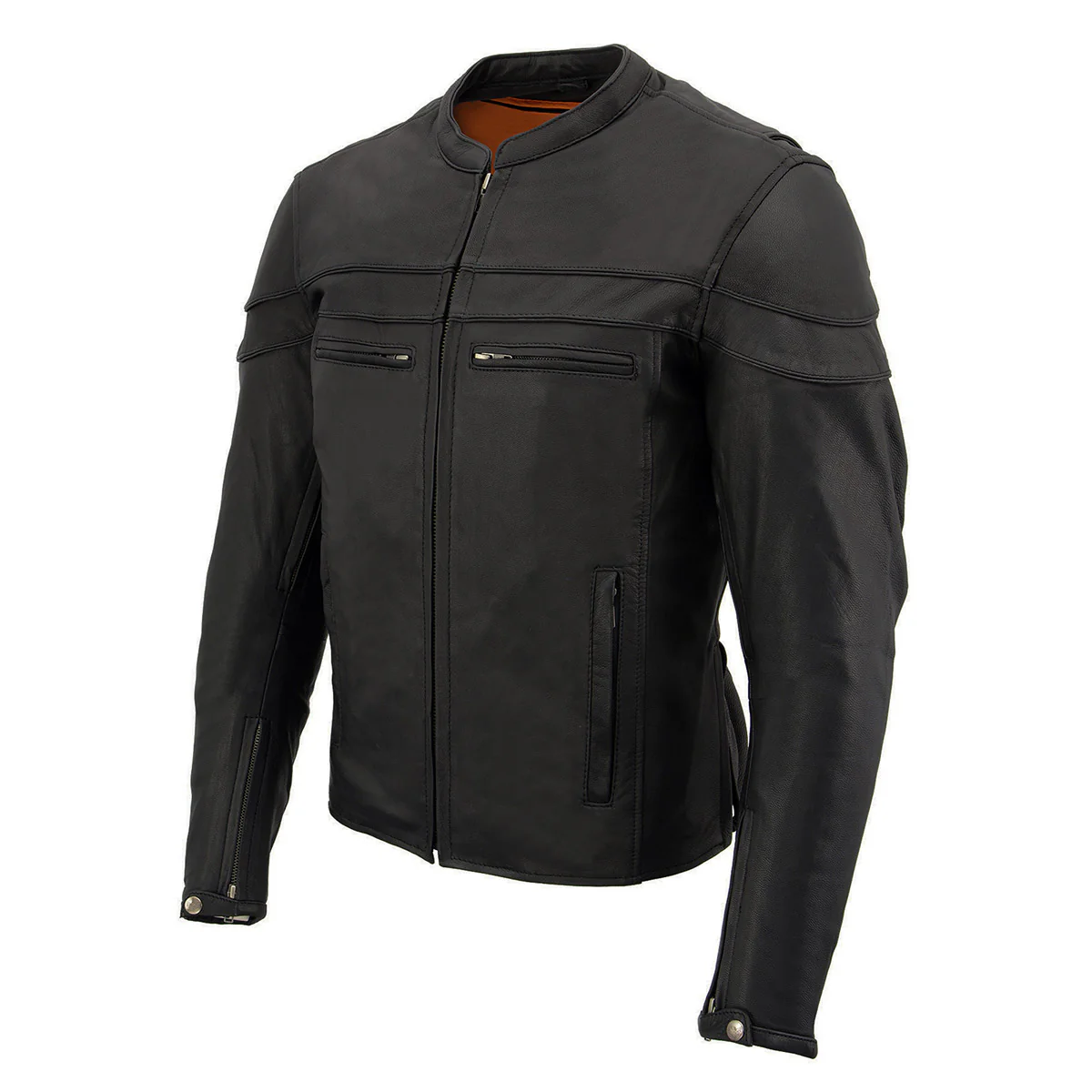 Milwaukee Leather MLM1525 Men's ‘Crossover’ Black Leather Lightweight MC Jacket - Image 17