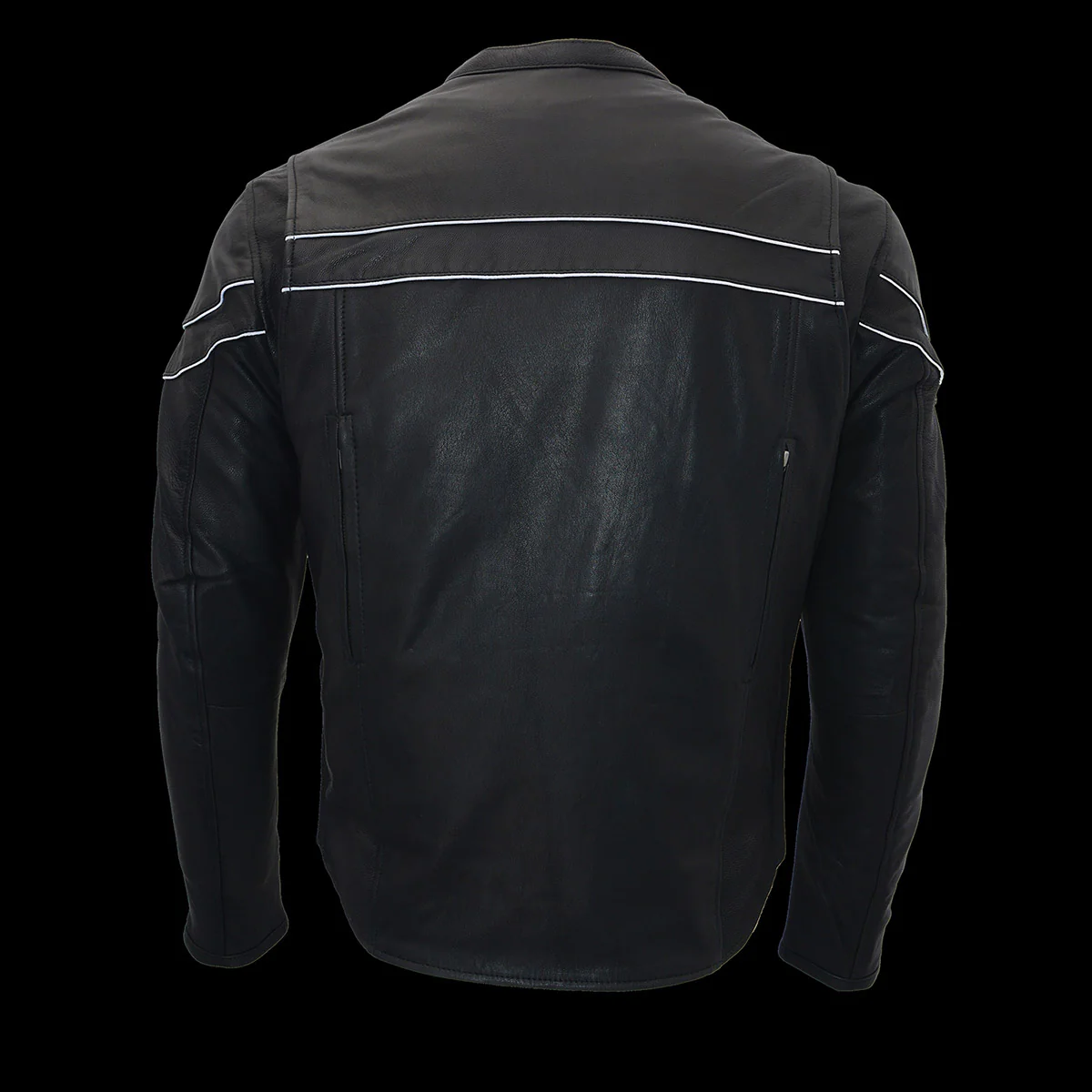Milwaukee Leather MLM1525 Men's ‘Crossover’ Black Leather Lightweight MC Jacket - Image 6
