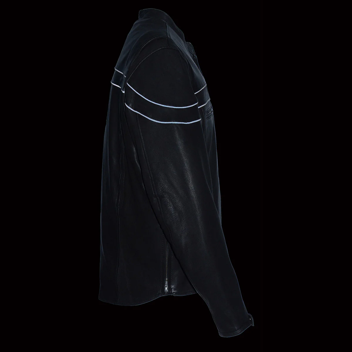 Milwaukee Leather MLM1525 Men's ‘Crossover’ Black Leather Lightweight MC Jacket - Image 9
