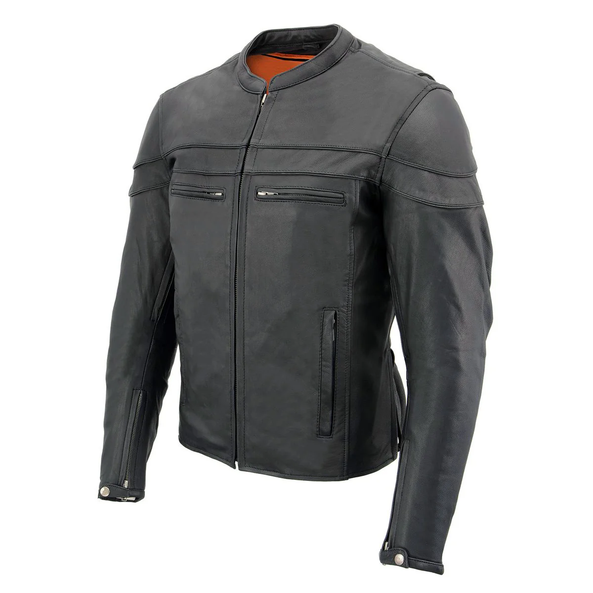 Milwaukee Leather MLM1526 Men's Stay Cool Black Premium Leather Sporty Motorcycle Jacket w/ Cool-Tec Leather Treatement - Image 10