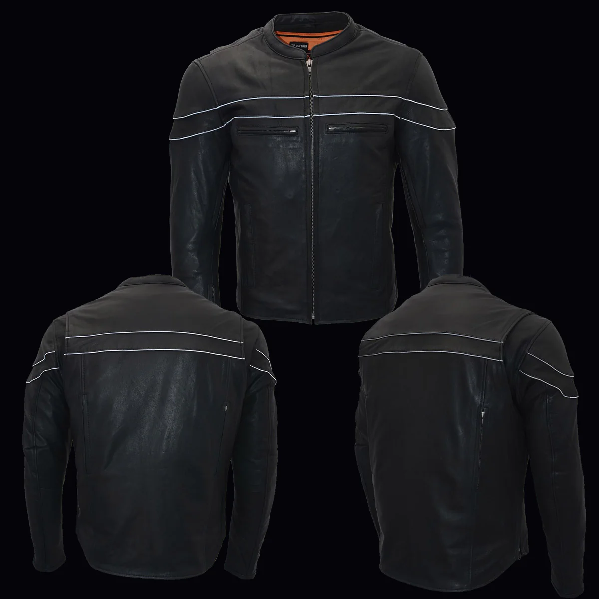 Milwaukee Leather MLM1526 Men's Stay Cool Black Premium Leather Sporty Motorcycle Jacket w/ Cool-Tec Leather Treatement - Image 17