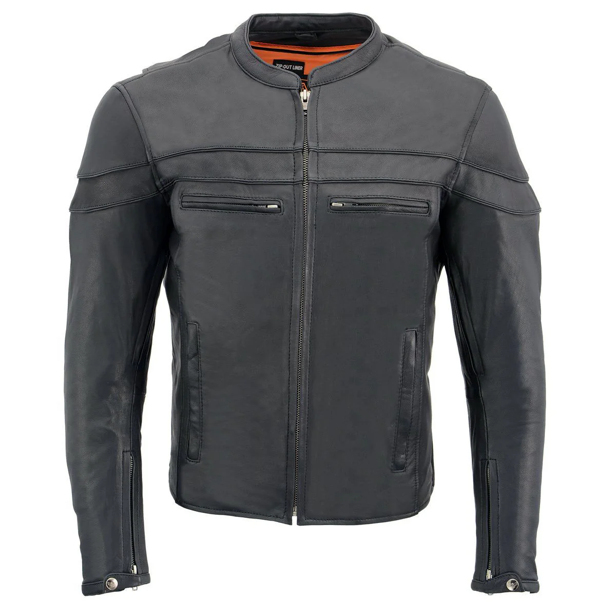 Milwaukee Leather MLM1526 Men's Stay Cool Black Premium Leather Sporty Motorcycle Jacket w/ Cool-Tec Leather Treatement - Image 8