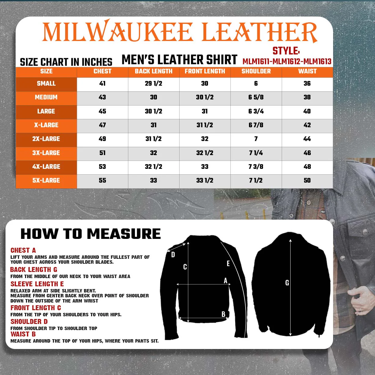 Milwaukee Leather MLM1613 Men's Distressed Brown Casual Biker Rider Leather Shirt w/ Vintage 5 Cent Buffalo Buttons - Image 3