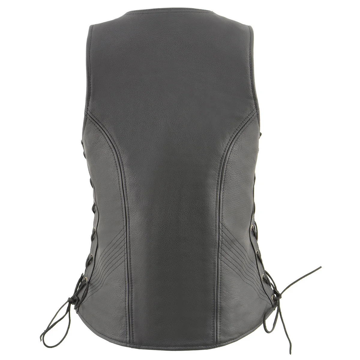 Milwaukee Leather MLL4532 Women's Side Laced Premium Black Leather Motorcycle Rider Vest w/ Cool-Tec Leather Treatement - Image 4