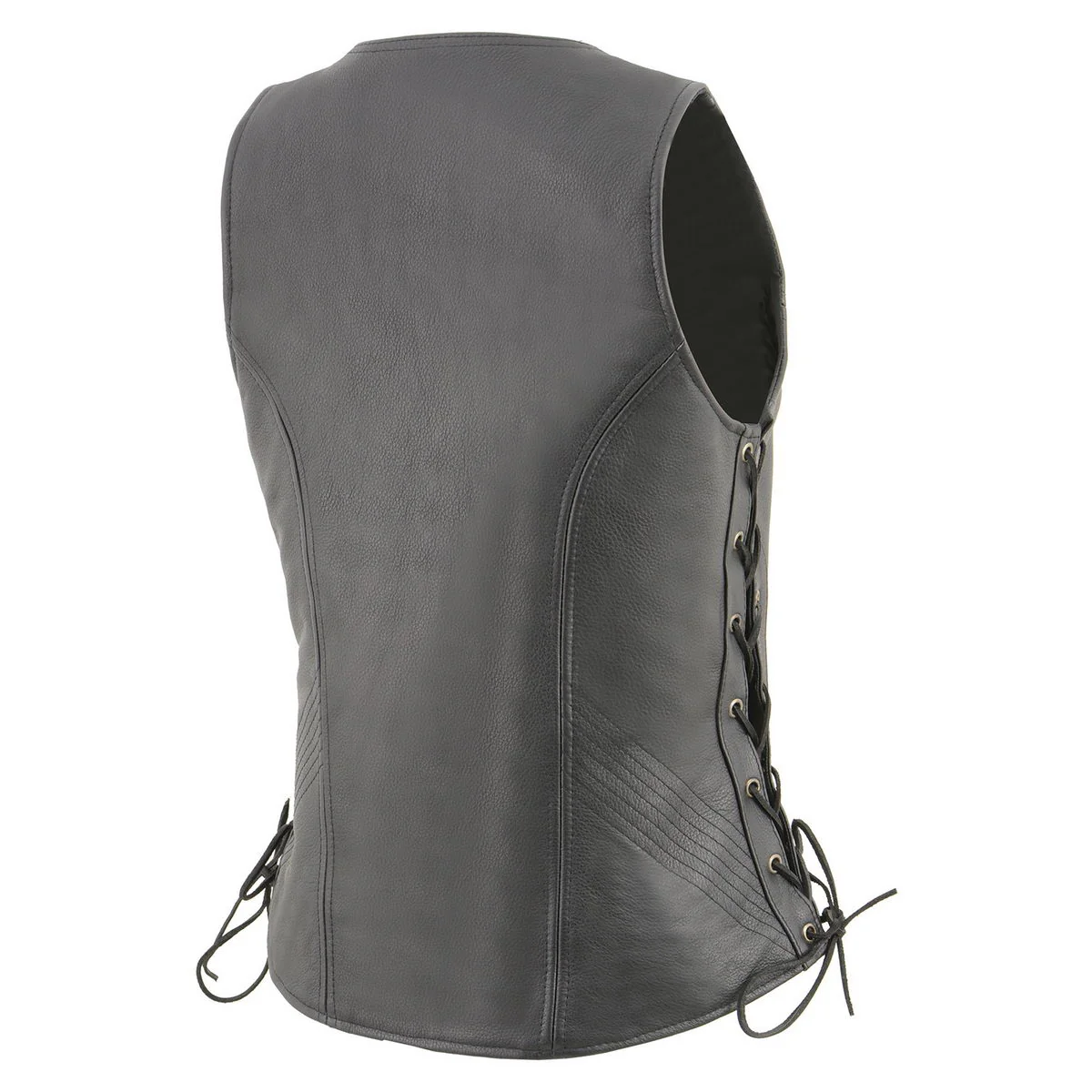 Milwaukee Leather MLL4532 Women's Side Laced Premium Black Leather Motorcycle Rider Vest w/ Cool-Tec Leather Treatement - Image 9