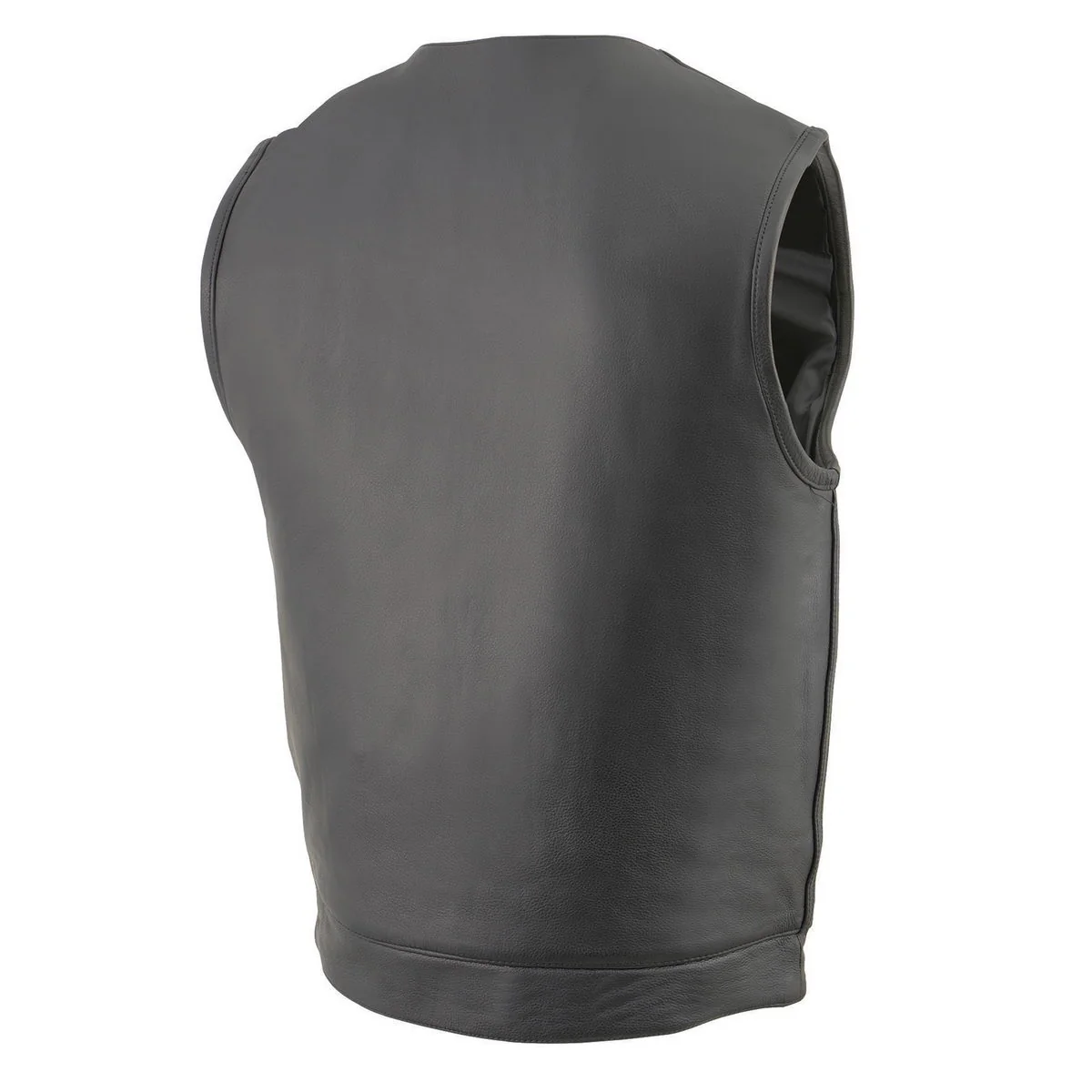 Milwaukee Leather Men's MLM3515 Black Premium Collarless Club Style Motorcycle Vest w/ Cool-Tec Leather Treatment - Image 11