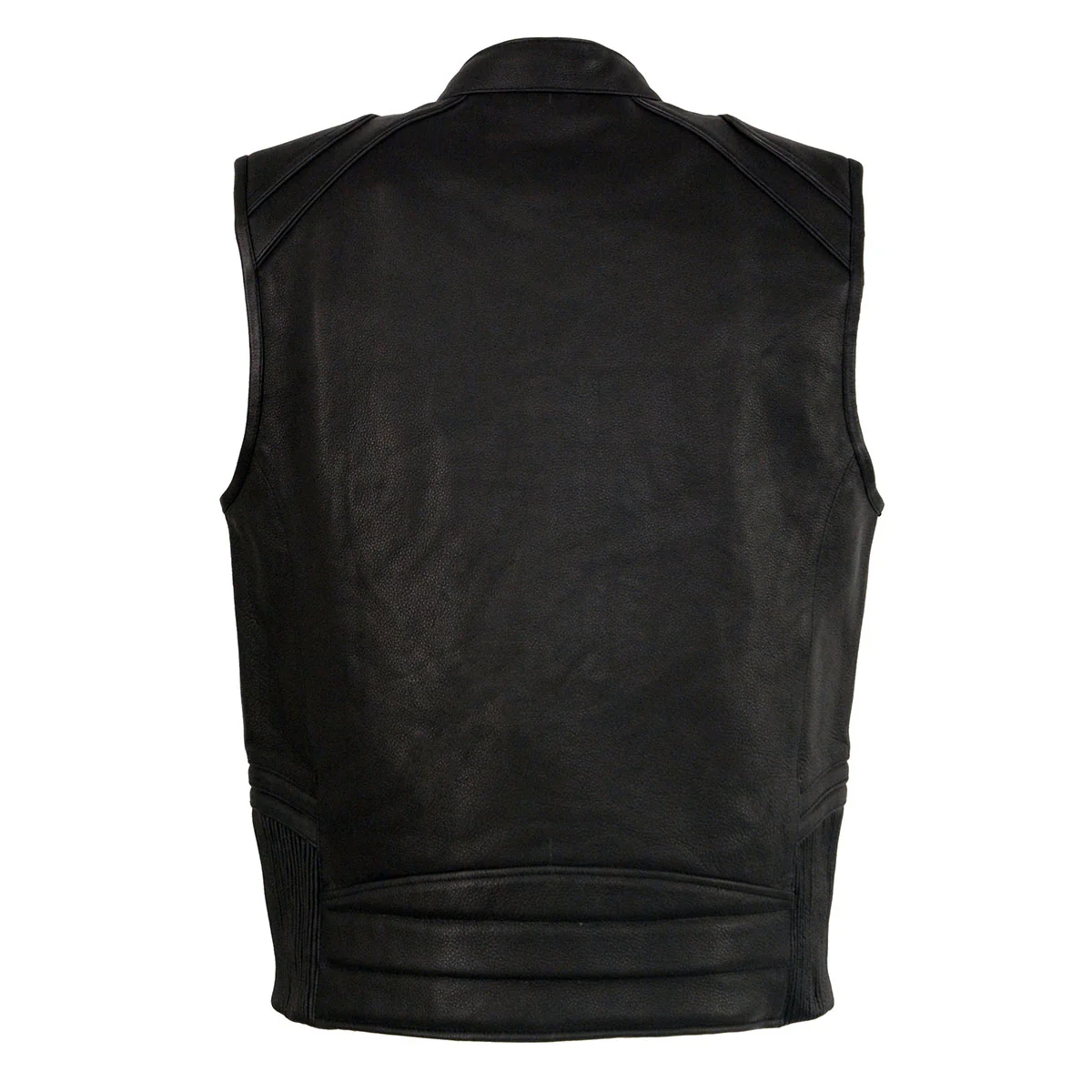 Milwaukee Leather MLM3523SET Men's Black 'Heated' Collarless Moto Leather Vest - for Winter Cold Weather - Image 5