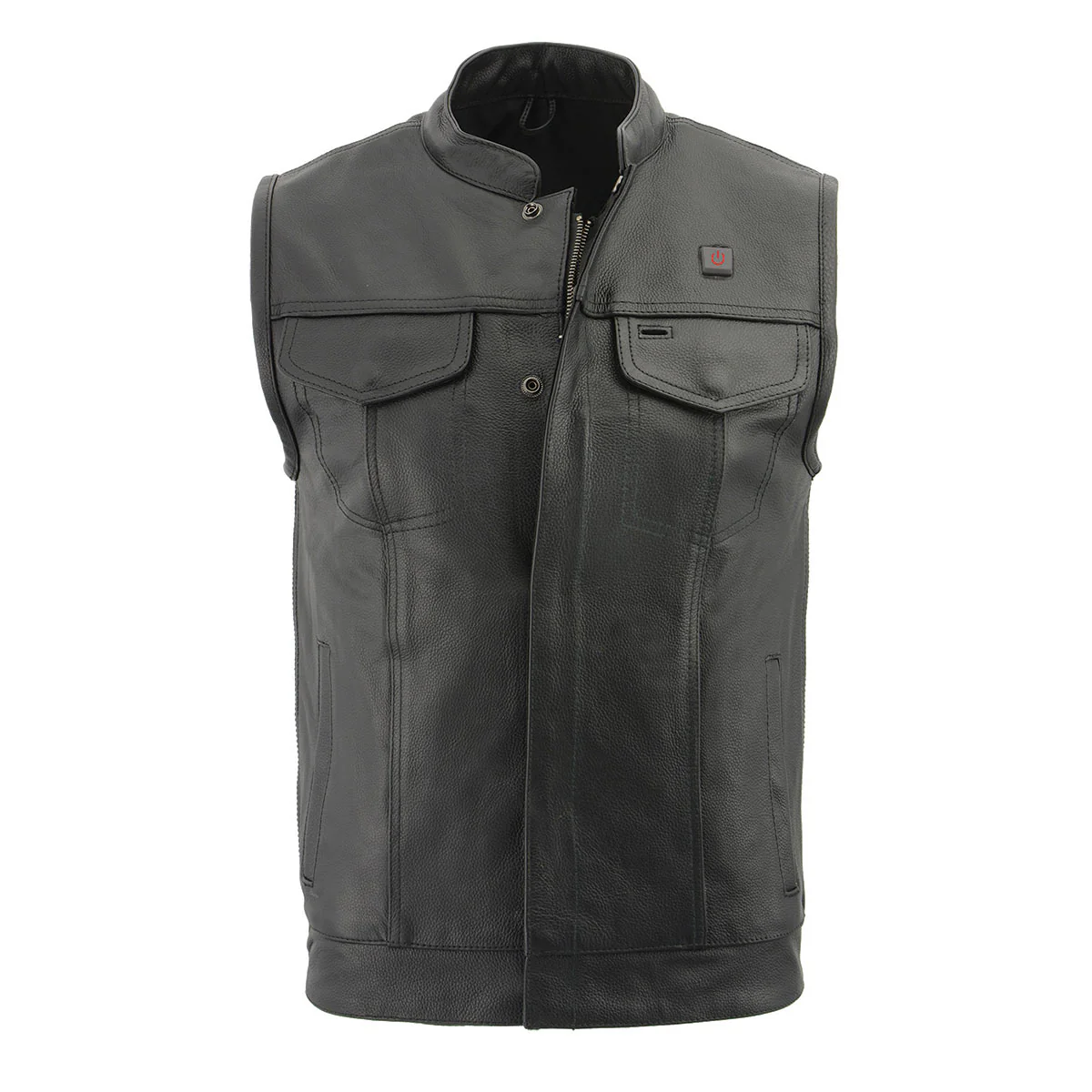 Milwaukee Leather MLM3524SET Men's All Season Black Premium Leather Motorcycle vest w/ Heated and Cool-Tec Technology - Image 11