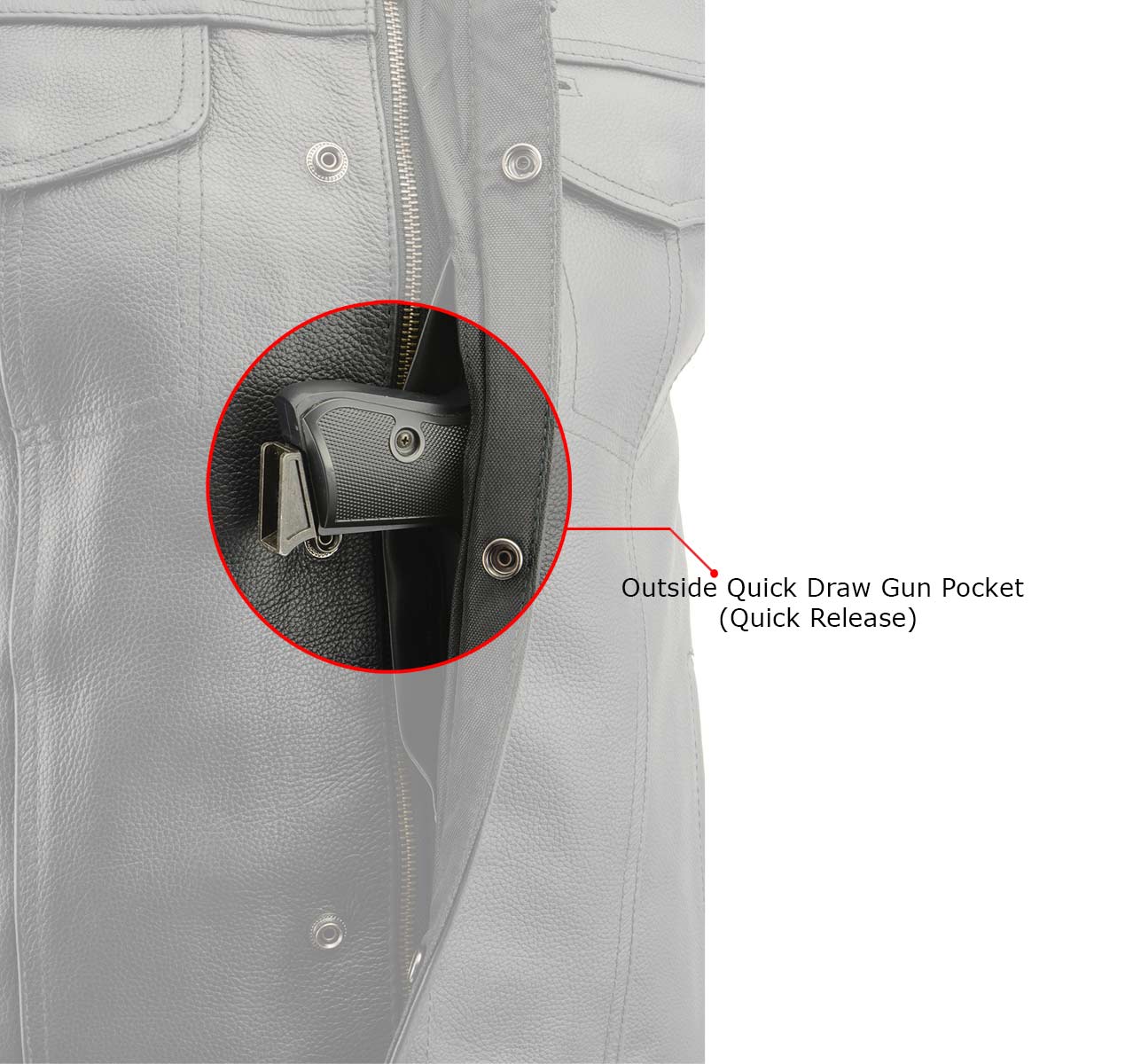 Milwaukee Leather MLM3524SET Men's All Season Black Premium Leather Motorcycle vest w/ Heated and Cool-Tec Technology - Image 7