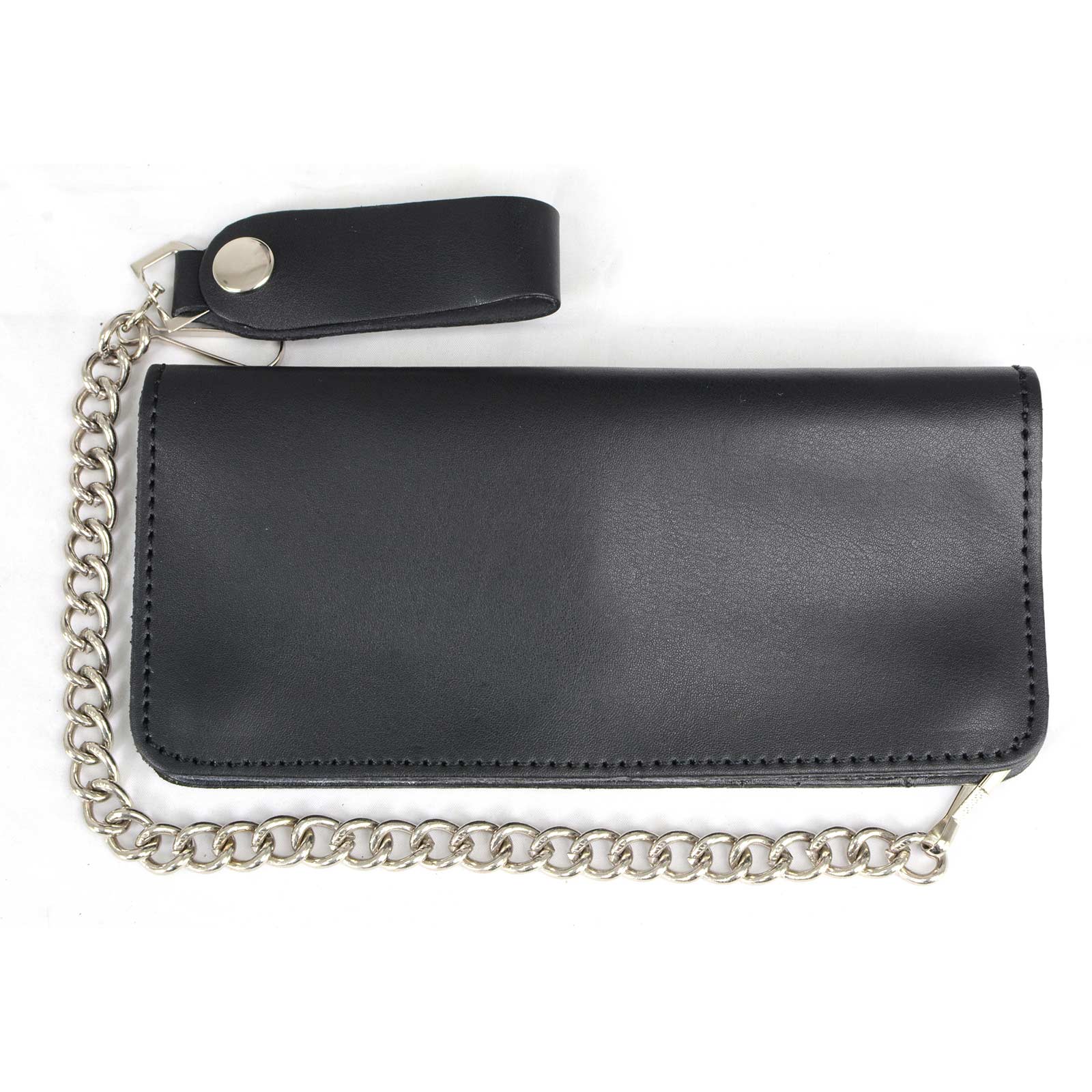Milwaukee Leather MLW7806 Men's 8” Leather Long Bi-Fold Biker Wallet w/ Anti-Theft Stainless Steel Chain - Image 8