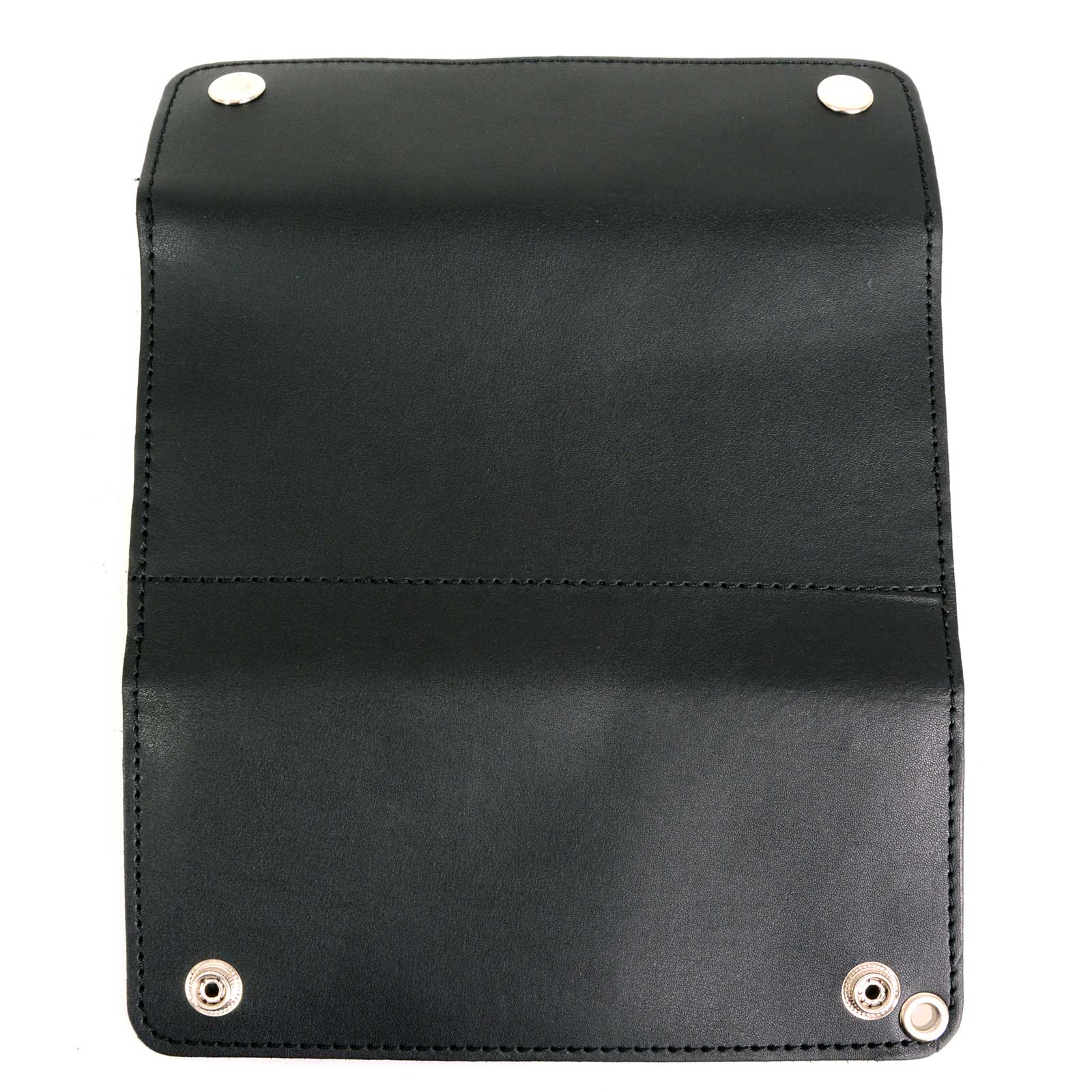 Milwaukee Leather MLW7811 Men's 8” Black Leather Biker Wallet - Bi-Fold w/ Anti-Theft Stainless Steel Chain - Image 5