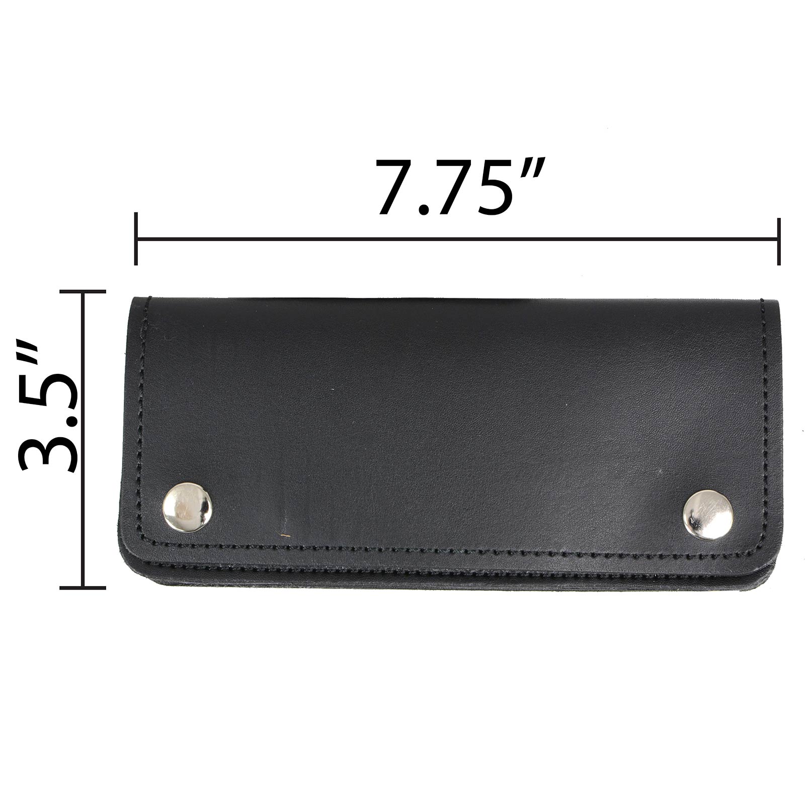 Milwaukee Leather MLW7812 Men's 8” Leather Long Bi-Fold Biker Wallet w/ Anti-Theft Stainless Steel Chain - Image 3