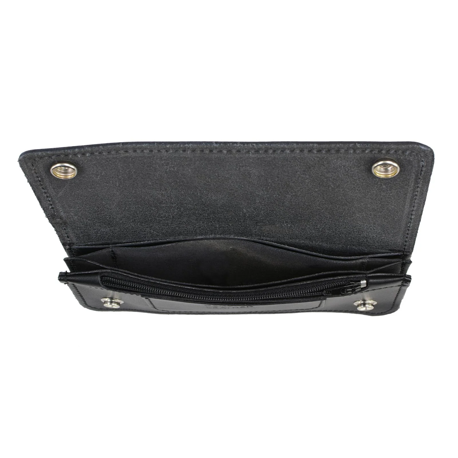 Milwaukee Leather MLW7812 Men's 8” Leather Long Bi-Fold Biker Wallet w/ Anti-Theft Stainless Steel Chain - Image 5