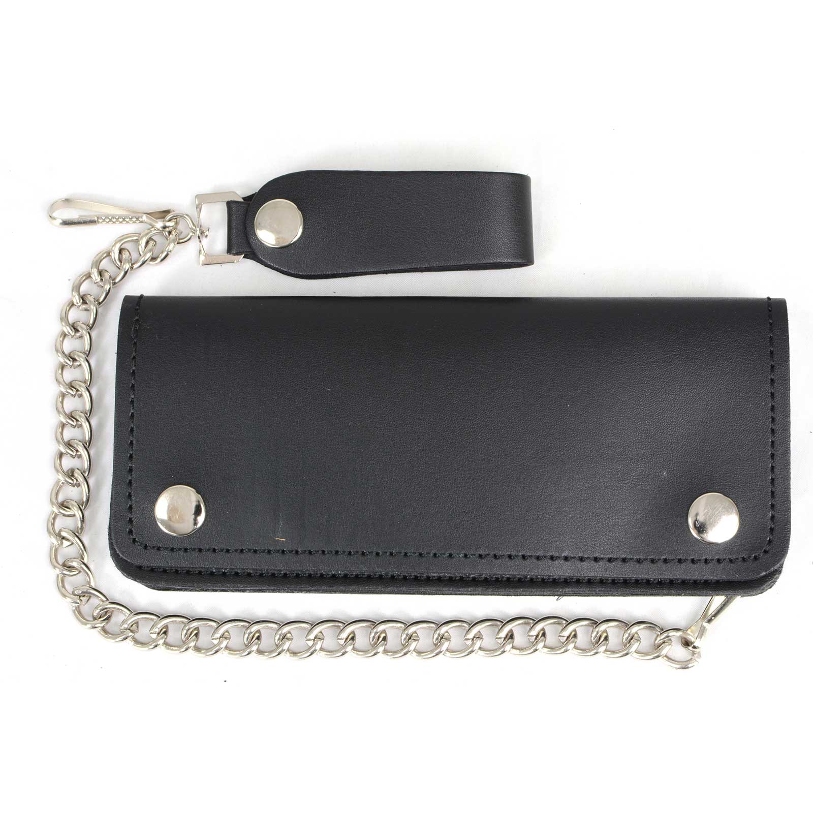 Milwaukee Leather MLW7812 Men's 8” Leather Long Bi-Fold Biker Wallet w/ Anti-Theft Stainless Steel Chain - Image 7