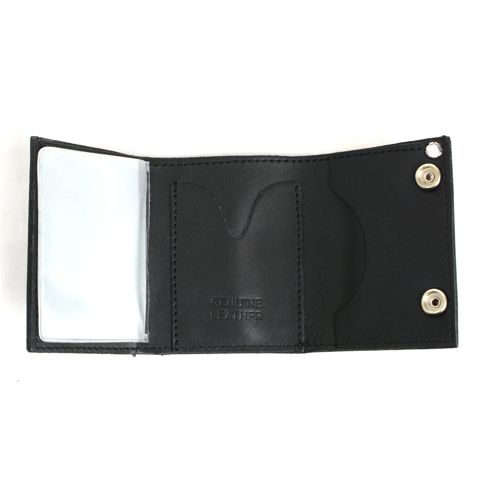 Milwaukee Leather MLW7832 Men's 4” Leather “Flamed” Tri-Fold Biker Wallet w/ Anti-Theft Stainless Steel Chain - Image 6