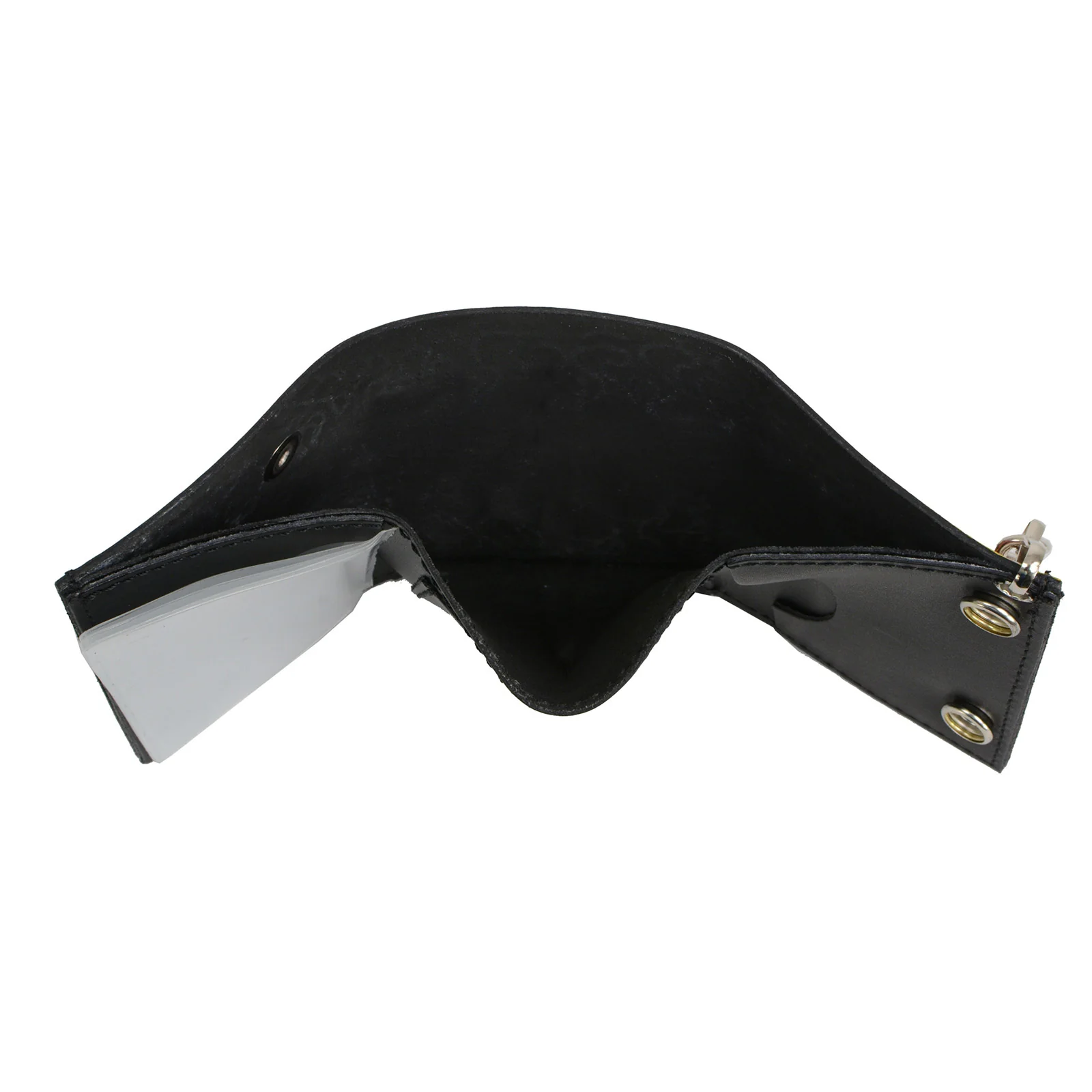 Milwaukee Leather MLW7832 Men's 4” Leather “Flamed” Tri-Fold Biker Wallet w/ Anti-Theft Stainless Steel Chain - Image 7