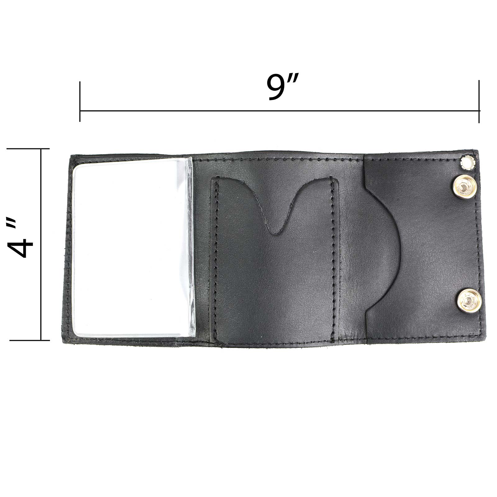 Milwaukee Leather MLW7836 Men's 4” Leather “Triple Skull” Tri-Fold Wallet w/ Anti-Theft Stainless Steel Chain - Image 5