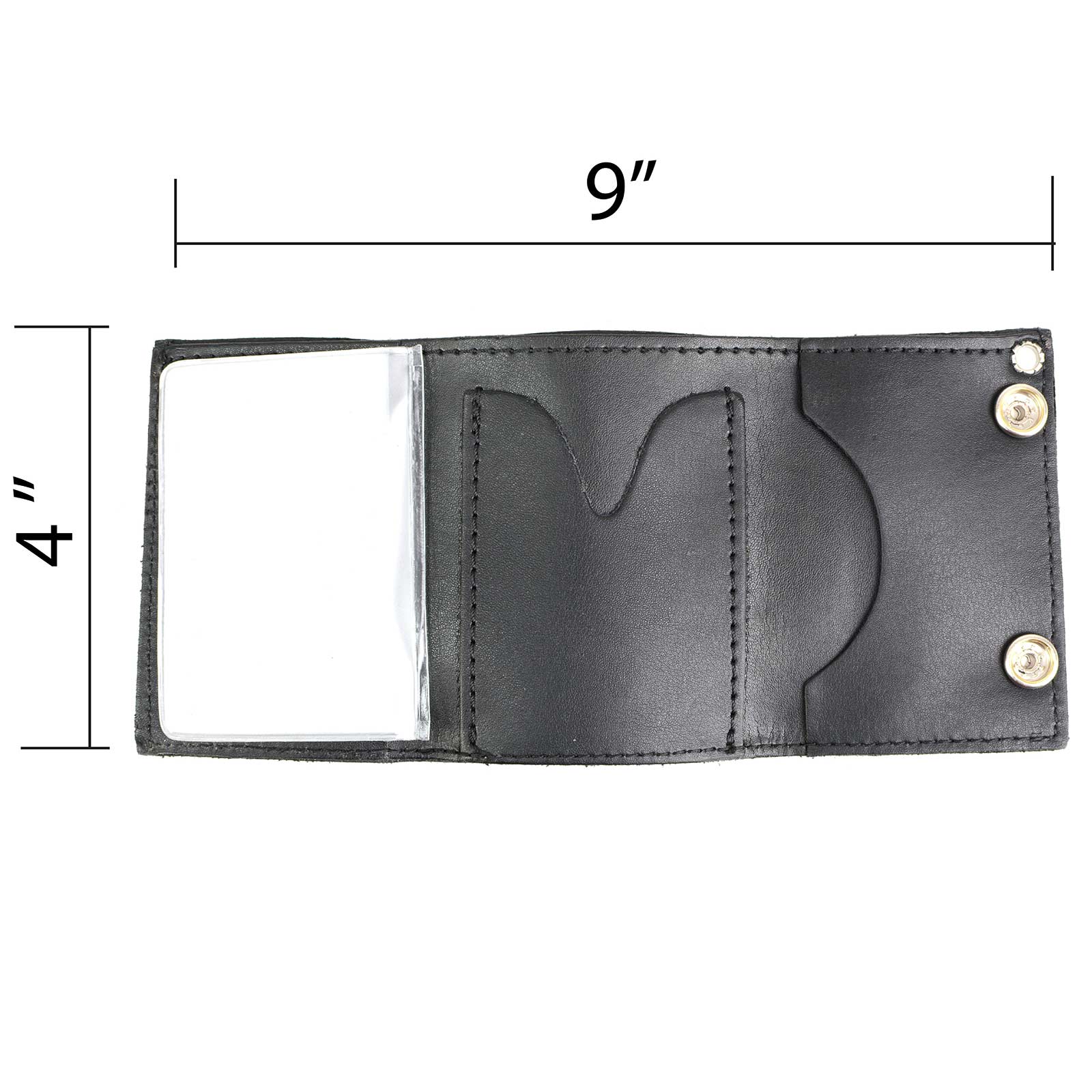 Milwaukee Leather MLW7837 Men's 4” Leather “Eagle w/ Flag” Tri-Fold Wallet w/ Anti-Theft Stainless Steel Chain - Image 5