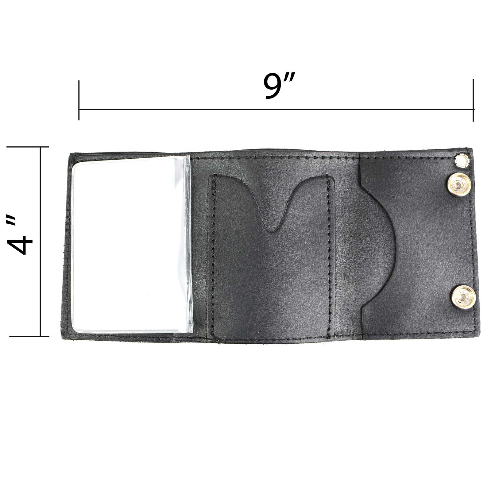 Milwaukee Leather MLW7838 Men's 4” Leather “Flaming Eagle” Tri-Fold Wallet w/ Anti-Theft Stainless Steel Chain - Image 5