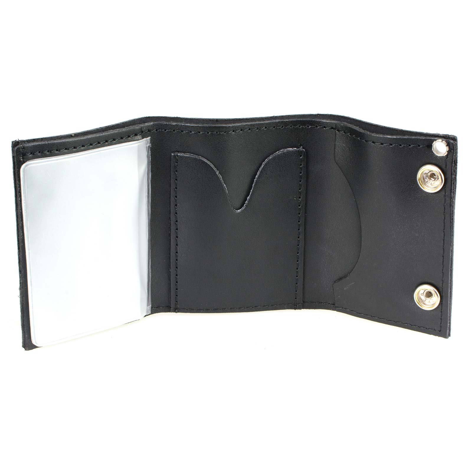 Milwaukee Leather MLW7838 Men's 4” Leather “Flaming Eagle” Tri-Fold Wallet w/ Anti-Theft Stainless Steel Chain - Image 8