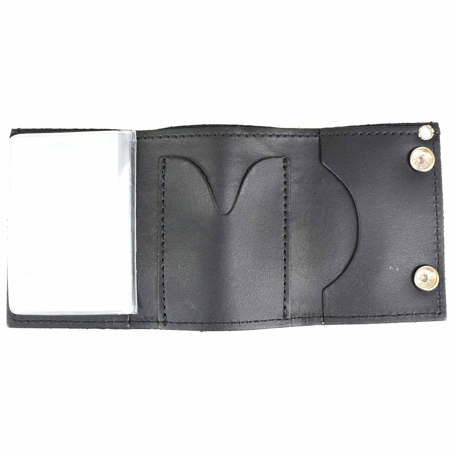 Milwaukee Leather MLW7839 Men's 4” Leather “2nd Amendment” Tri-Fold Wallet w/ Anti-Theft Stainless Steel Chain - Image 3