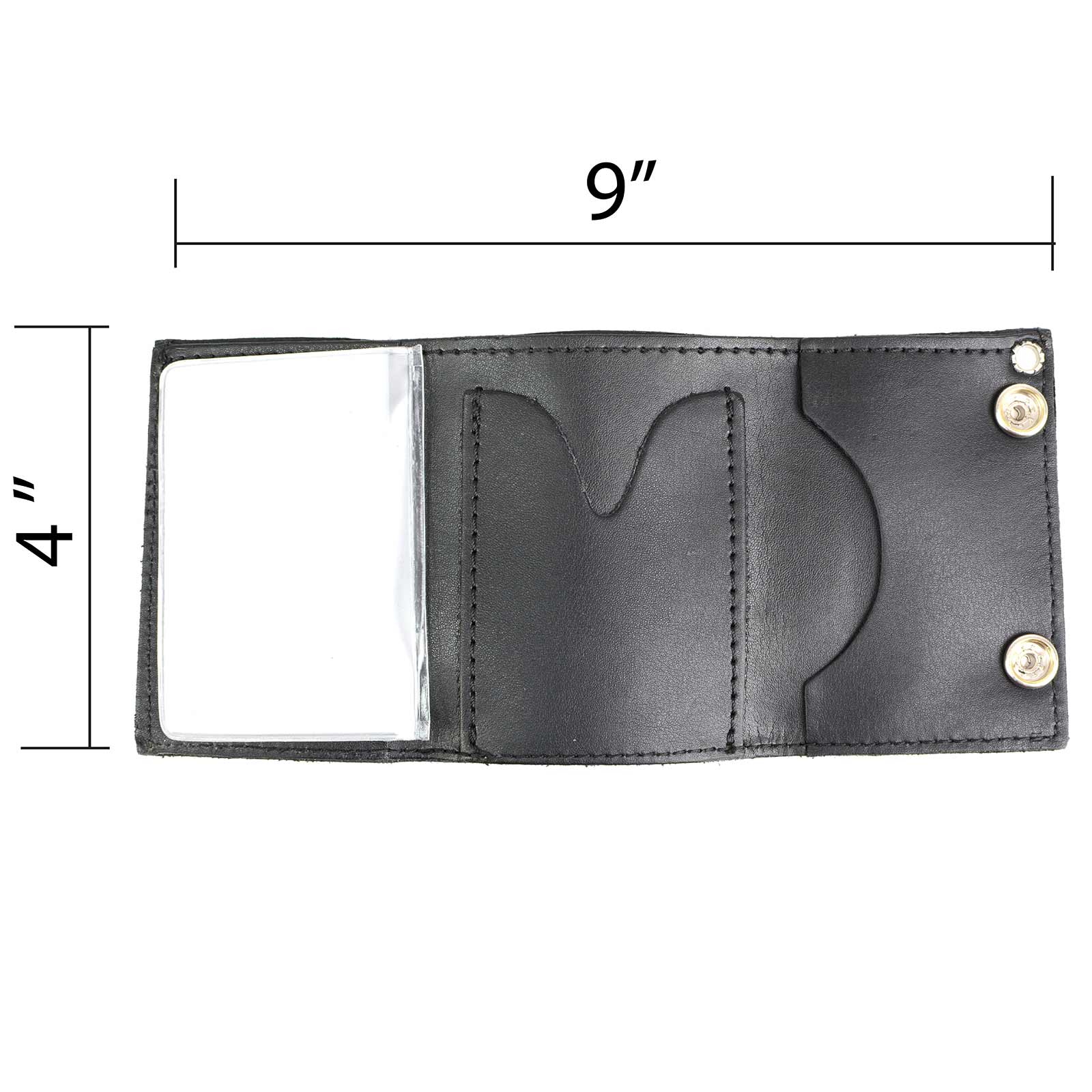 Milwaukee Leather MLW7839 Men's 4” Leather “2nd Amendment” Tri-Fold Wallet w/ Anti-Theft Stainless Steel Chain - Image 5