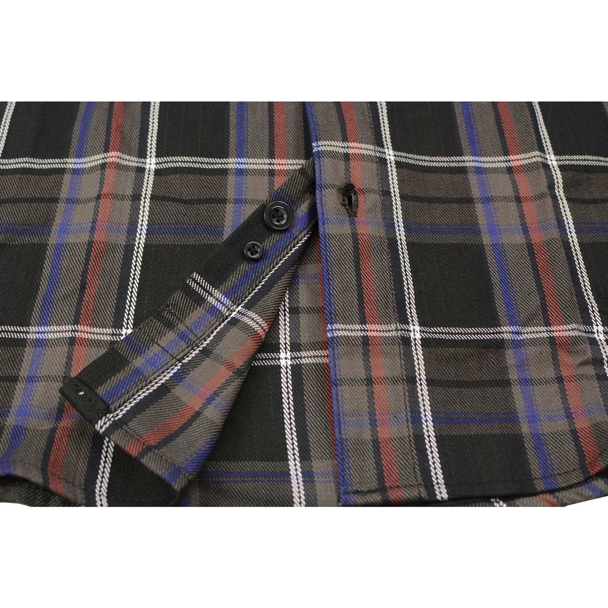 Milwaukee Leather MNG11637 Men's Black, Purple, Grey and Red Long Sleeve Cotton Flannel Shirt - Image 11