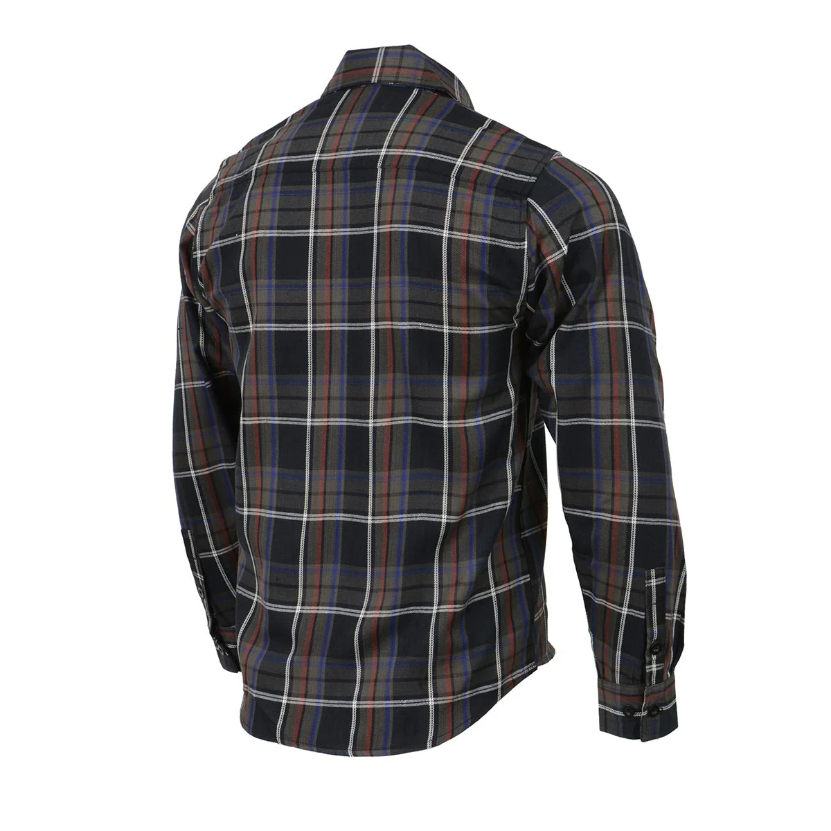 Milwaukee Leather MNG11637 Men's Black, Purple, Grey and Red Long Sleeve Cotton Flannel Shirt - Image 4