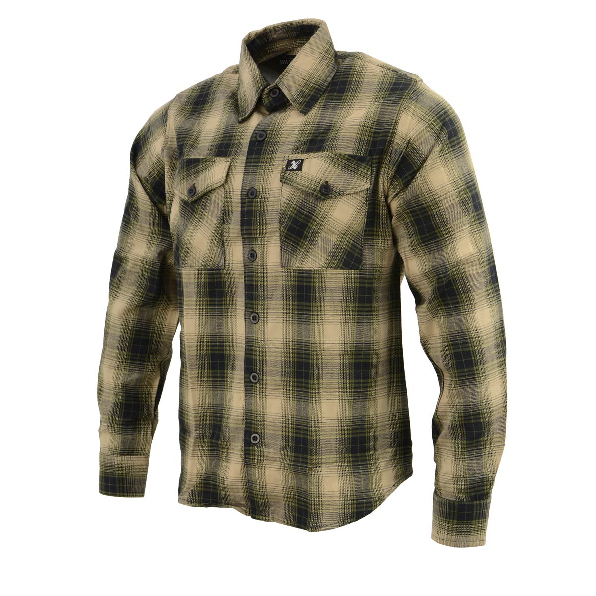 Milwaukee Leather MNG11649 Men's Grey with Black Long Sleeve Cotton Flannel Shirt - Image 5