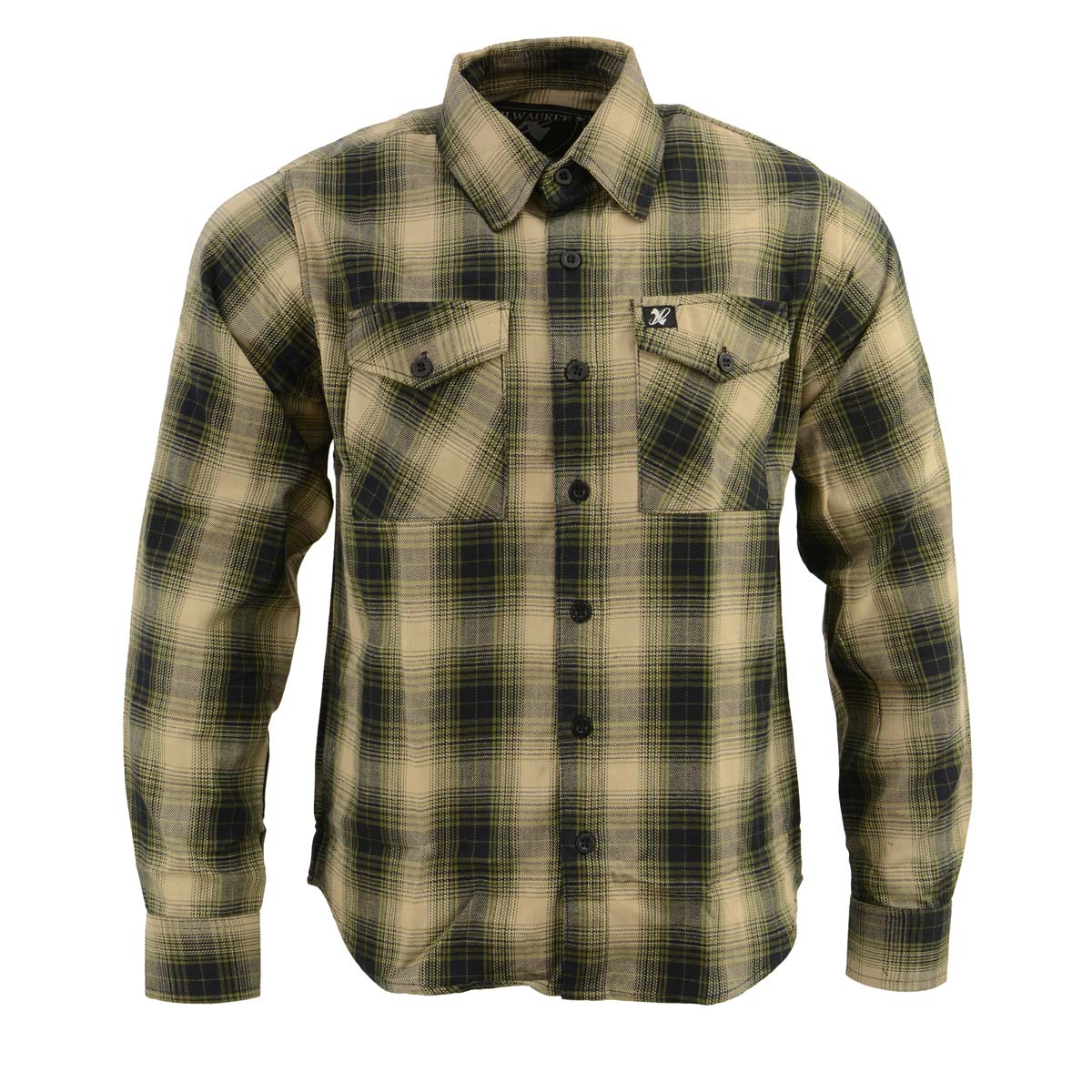 Milwaukee Leather MNG11649 Men's Grey with Black Long Sleeve Cotton Flannel Shirt - Image 6