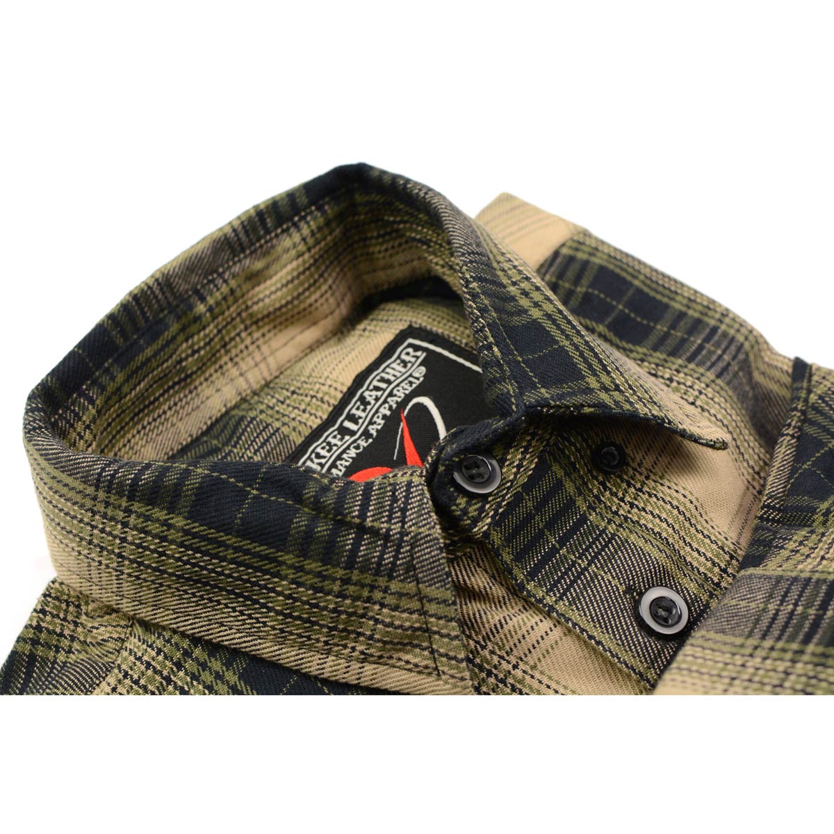 Milwaukee Leather MNG11649 Men's Grey with Black Long Sleeve Cotton Flannel Shirt - Image 8