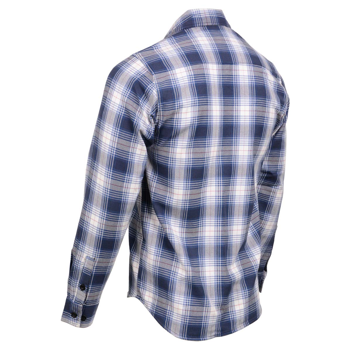 Milwaukee Leather MNG11650 Men's Blue and White Long Sleeve Cotton Flannel Shirt - Image 4