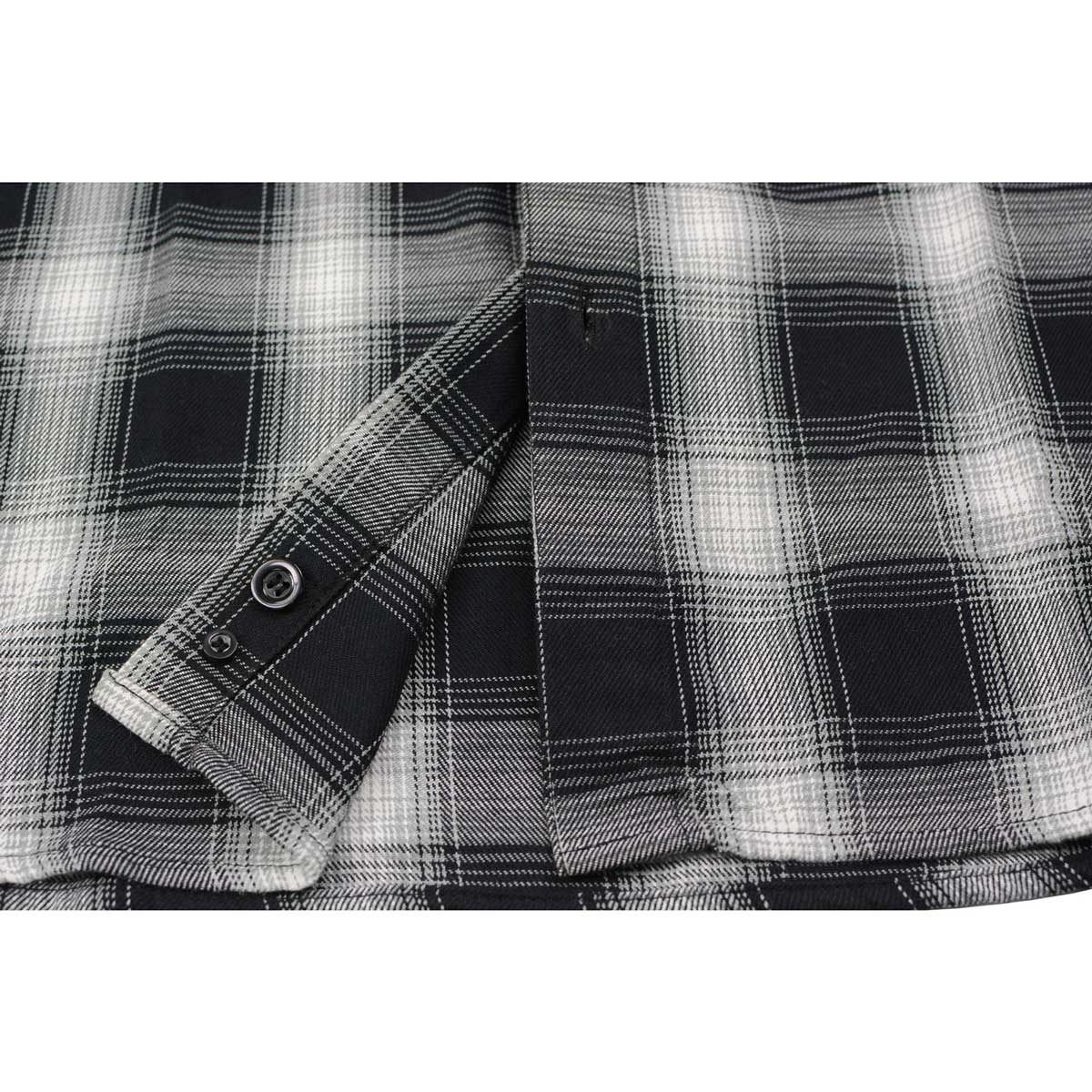 Milwaukee Leather MNG11654 Men's Black and White Long Sleeve Cotton Flannel Shirt - Image 10