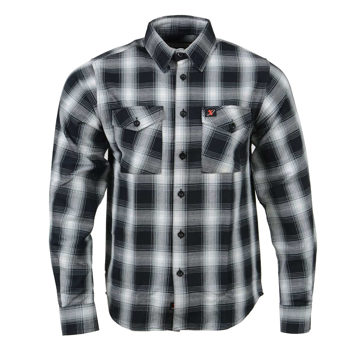 Milwaukee Leather MNG11654 Men's Black and White Long Sleeve Cotton Flannel Shirt - Image 4