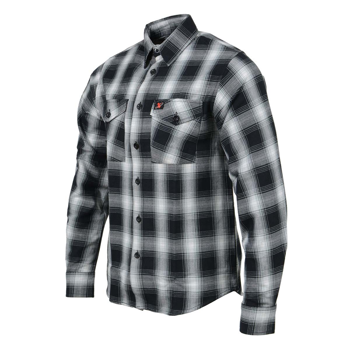 Milwaukee Leather MNG11654 Men's Black and White Long Sleeve Cotton Flannel Shirt - Image 5